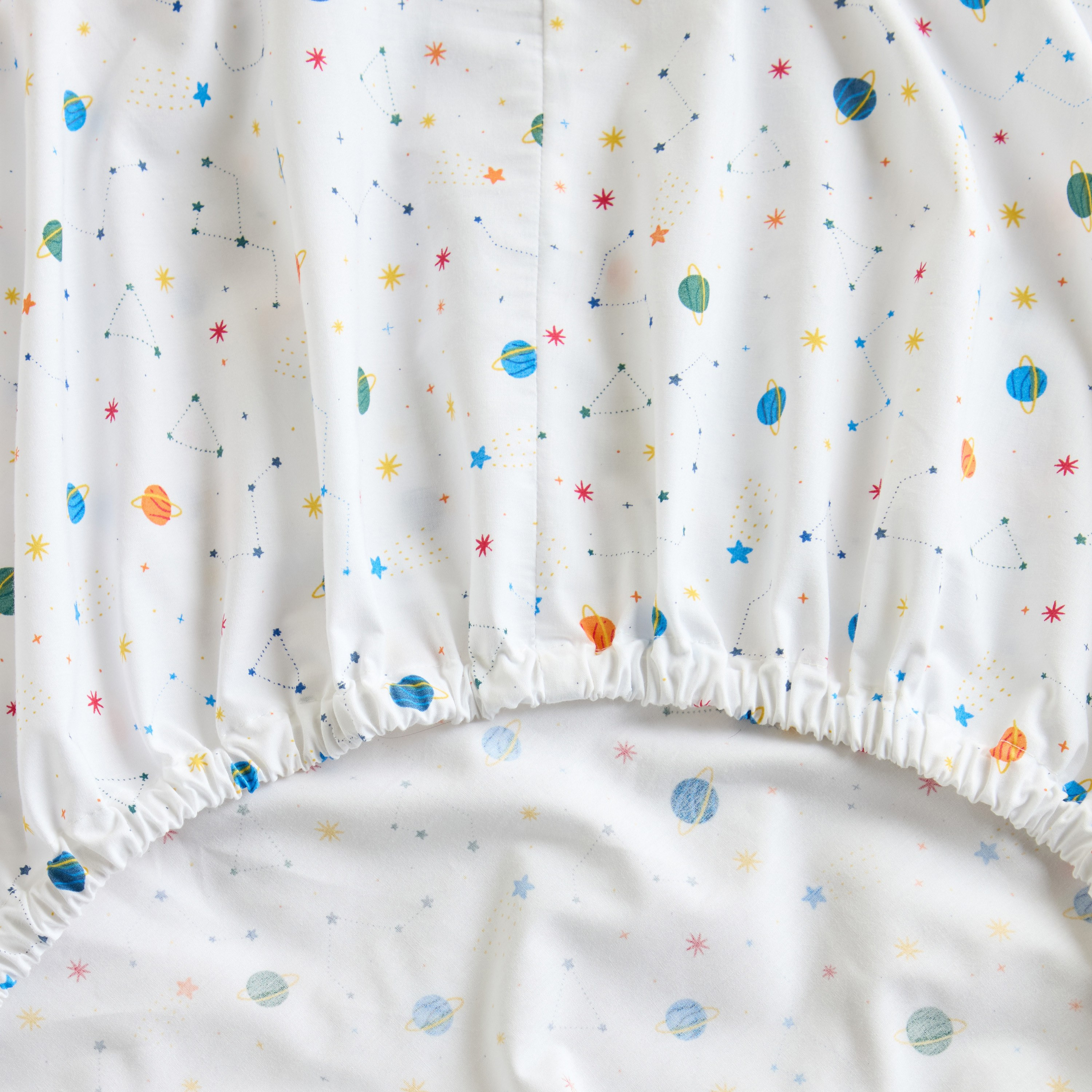 شرشف مطاطي كامل قطن عدد خيوط 200 بتصميم كواكب - دريمز - 120x200 سم-babyandkids-beddingandwindows-bedding-fittedandflatsheets-image-2