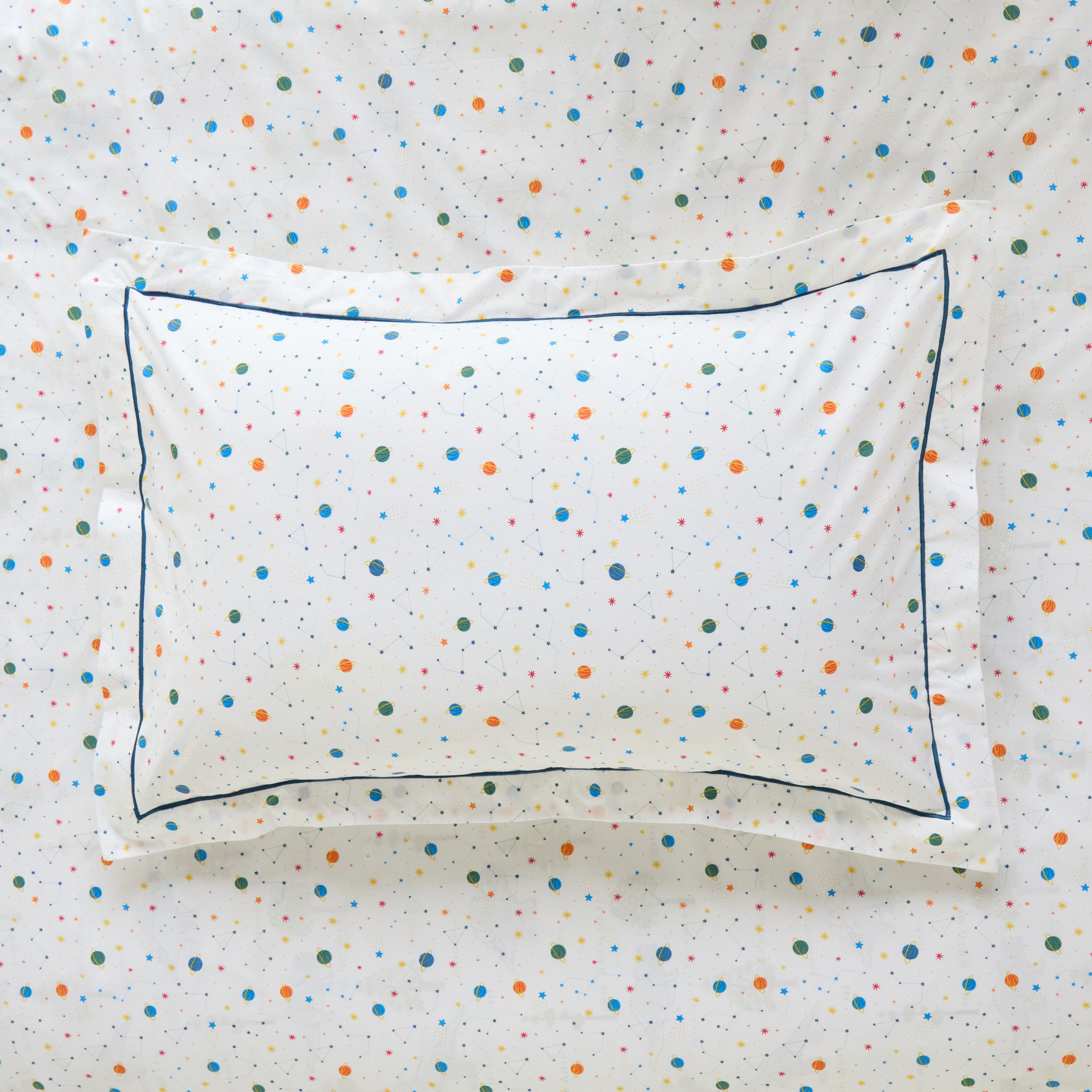 Dreamz Planets Cotton 200 Thread Count 2-Piece Pillowcase Set - 50x75 cm-babyandkids-beddingandwindows-bedding-pillowcases-image-5