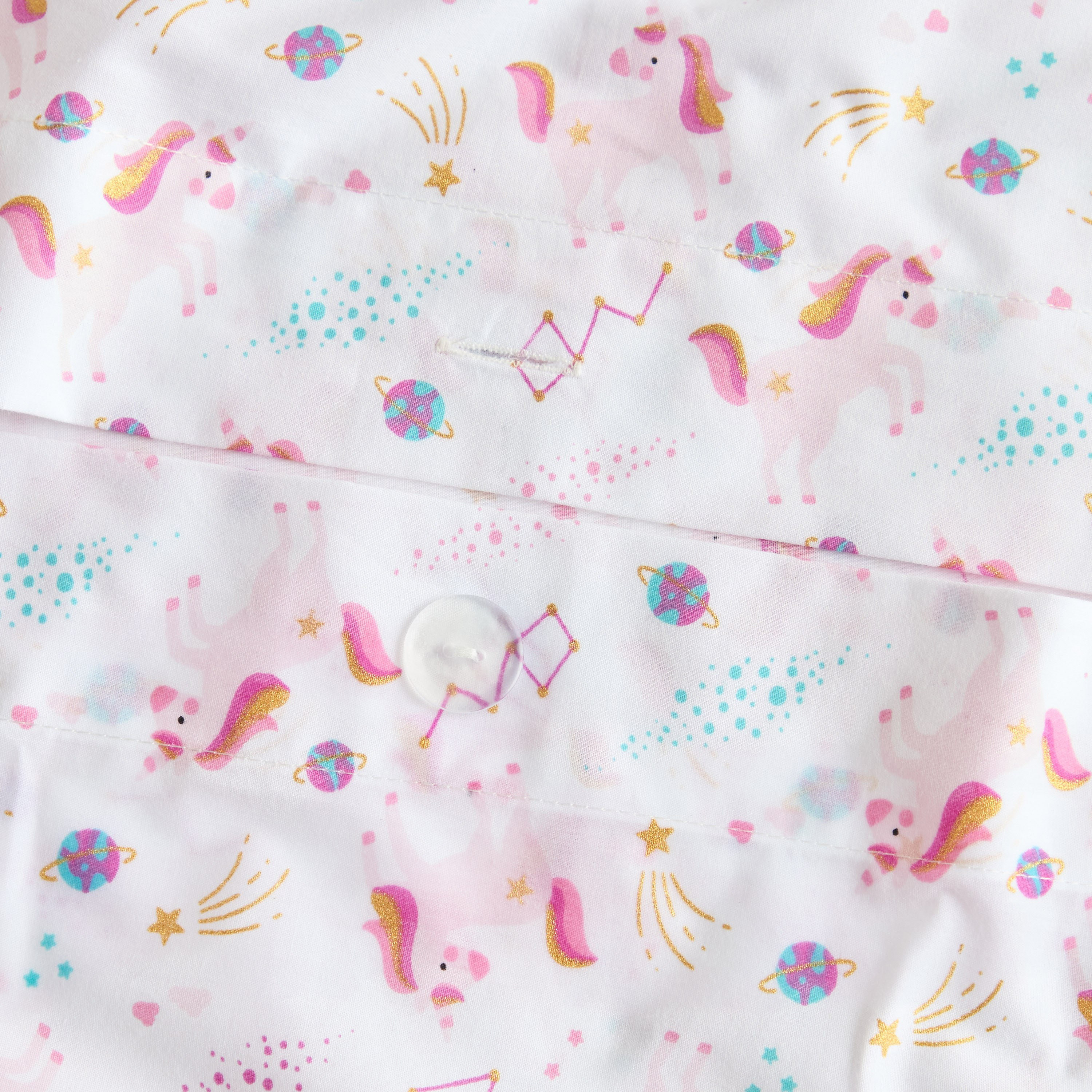 Dreamz Unicorn Cotton 200 Thread Count 2-Piece Single Duvet Cover Set - 135x200 cm-babyandkids-beddingandwindows-bedding-duvetcovers-image-5