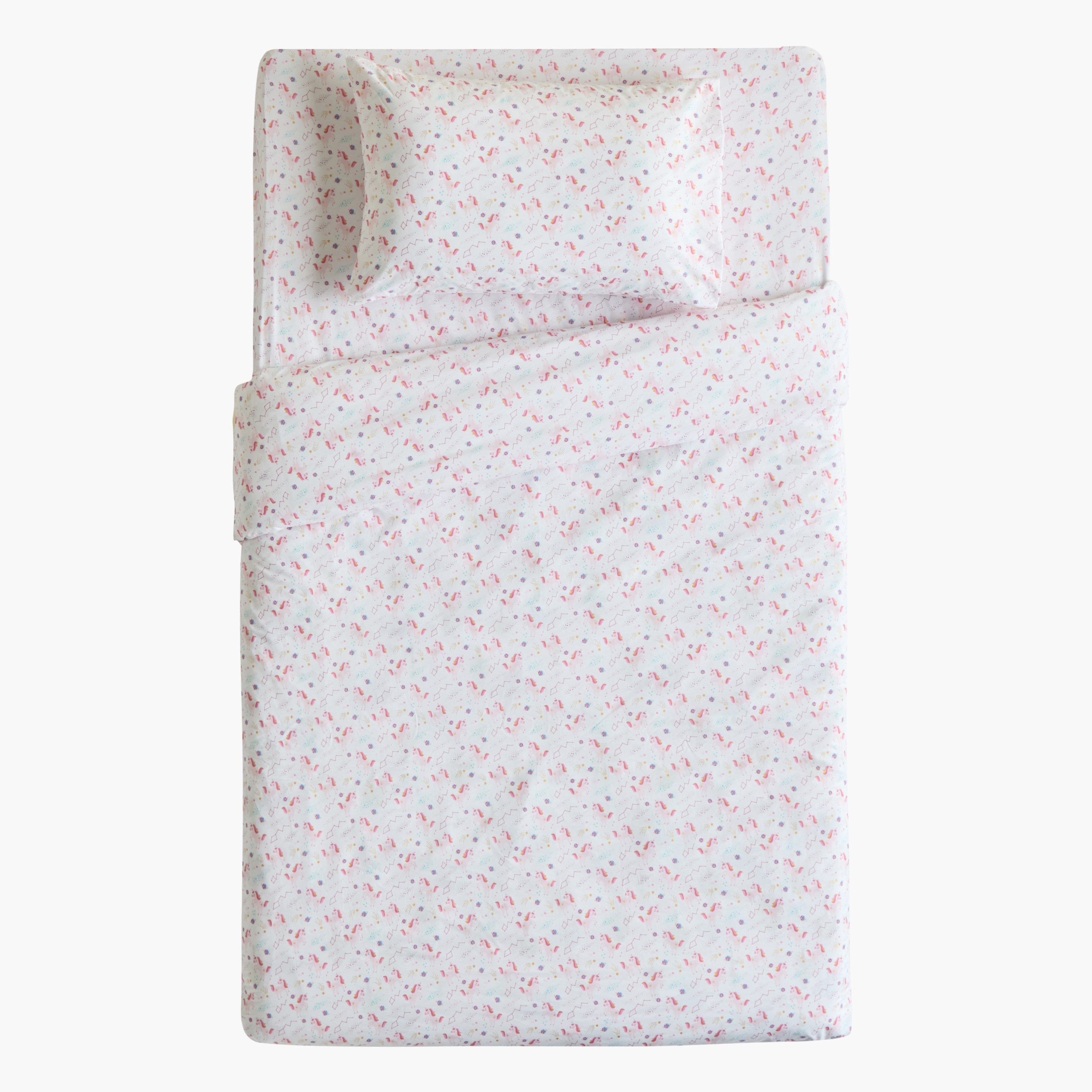 طقم غطاء لحاف مفرد قطعتين قطن عدد خيوط 200 يونيكورن - دريمز - 135x200 سم-babyandkids-beddingandwindows-bedding-duvetcovers-image-6