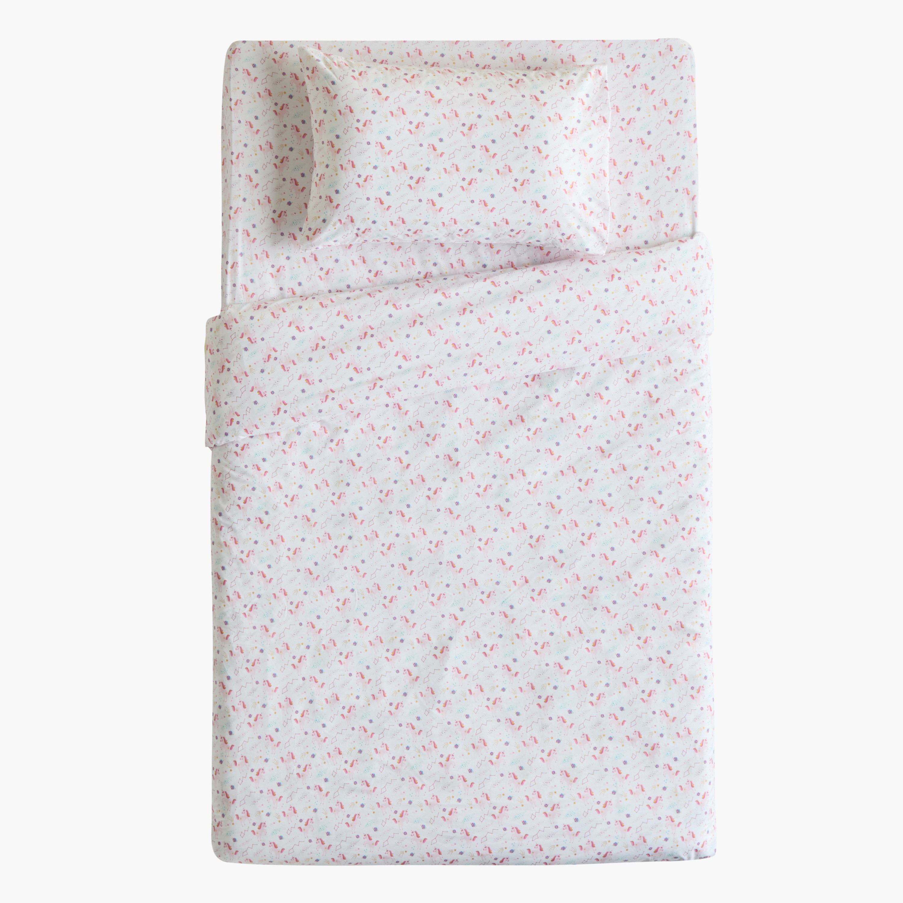 طقم غطاء لحاف كامل قطعتين قطن عدد خيوط 200 يونيكورن - دريمز - 160x200 سم-babyandkids-beddingandwindows-bedding-duvetcovers-image-6