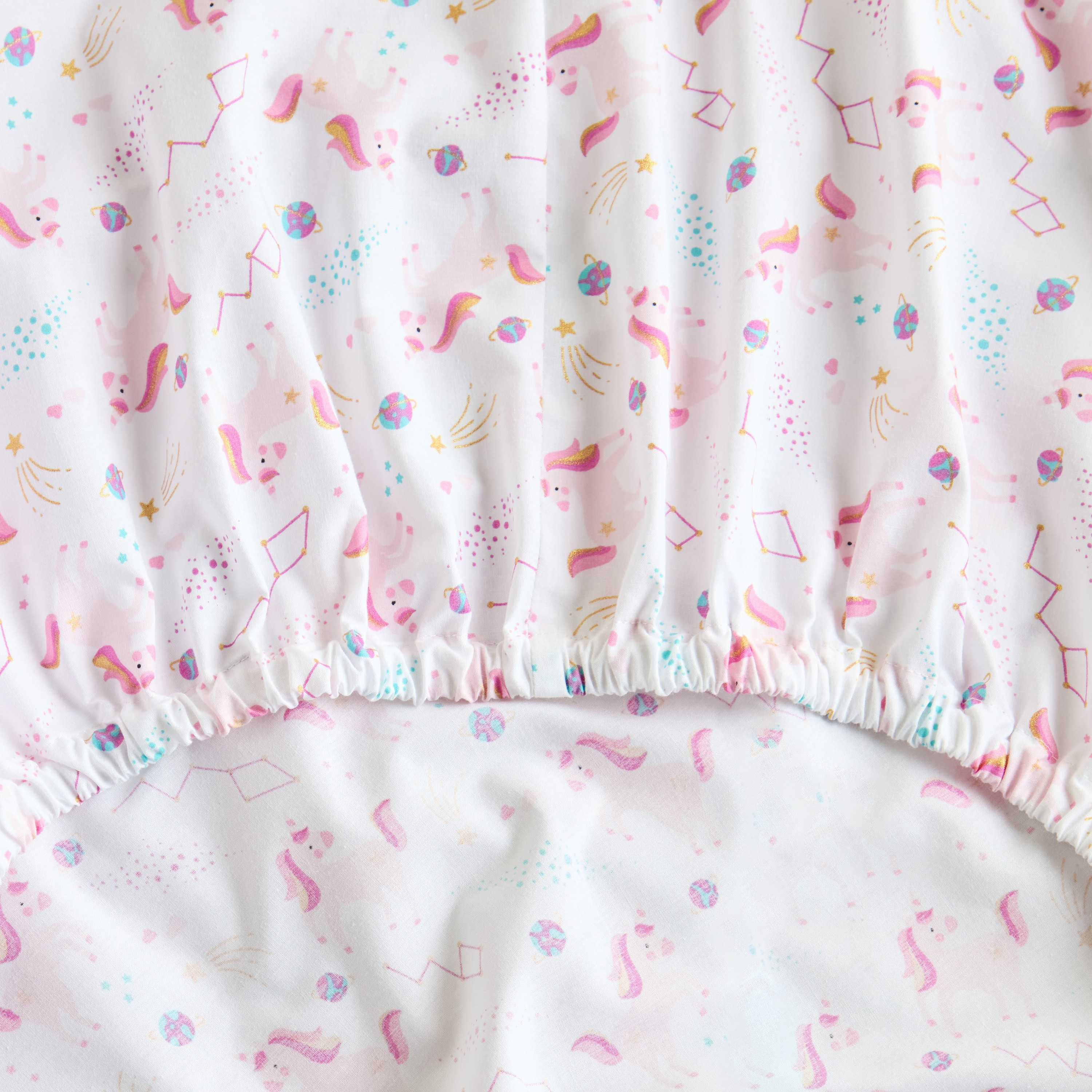 شرشف مطاطي مفرد قطن بعدد خيوط 200 وتصميم يونيكرون - دريمز - 90x200 سم-babyandkids-beddingandwindows-bedding-fittedandflatsheets-image-2