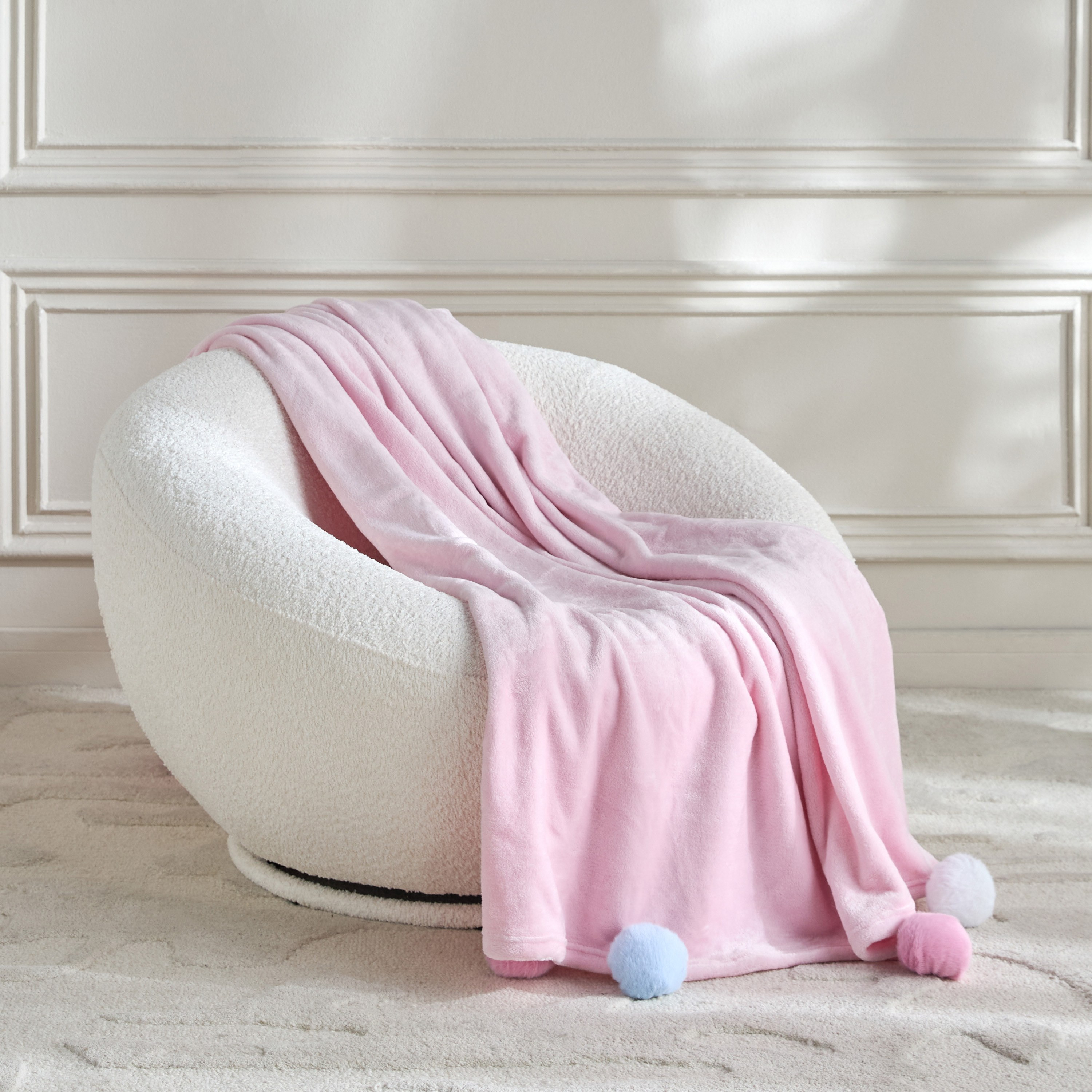 بطانية فلانيل - بيوني - 150x200 سم-babyandkids-beddingandwindows-bedding-blanketsandquilts-image-1