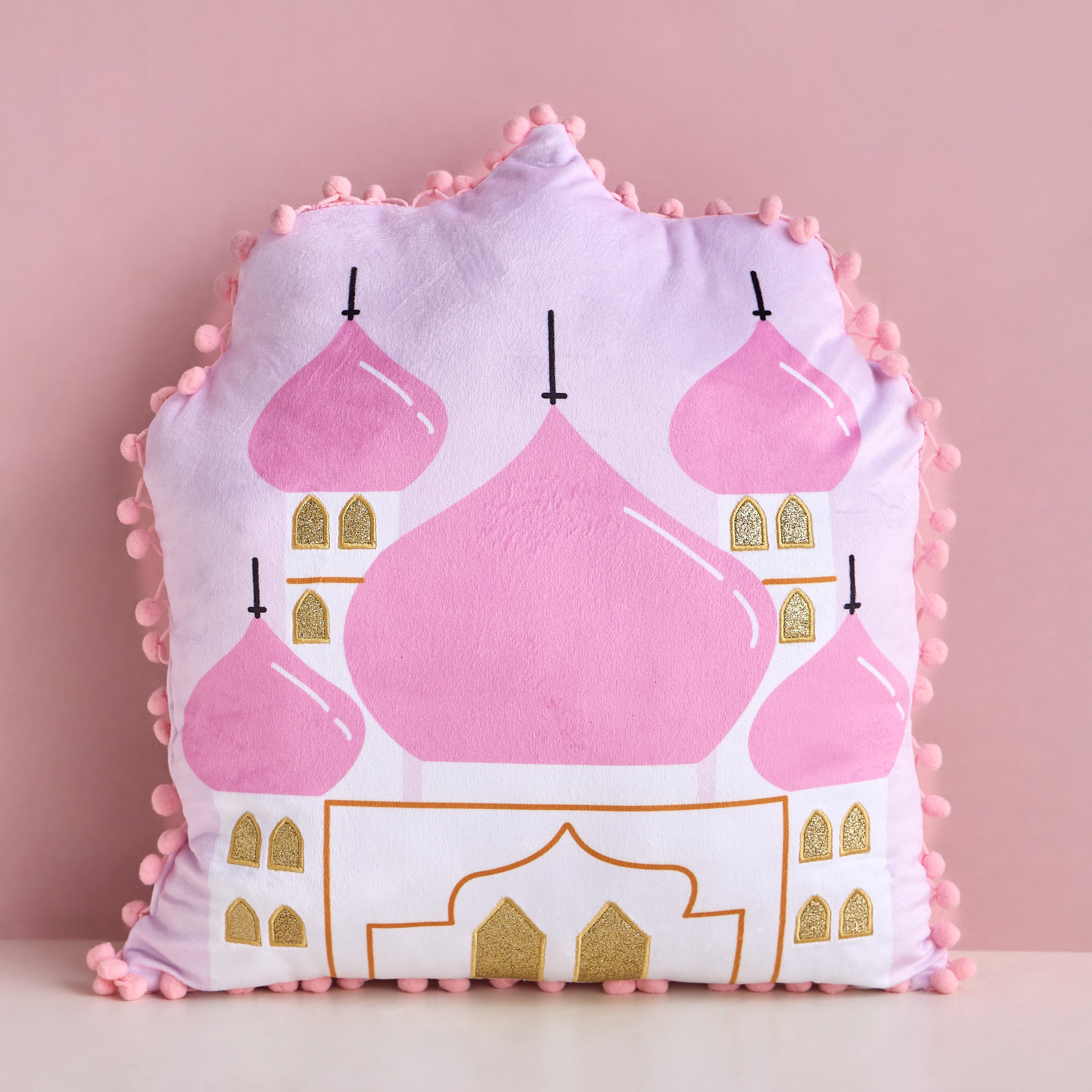 Dorin Palace Embroidered Filled Cushion - 40x45 cm-babyandkids-beddingandwindows-bedding-filledcushionsandcovers-image-1
