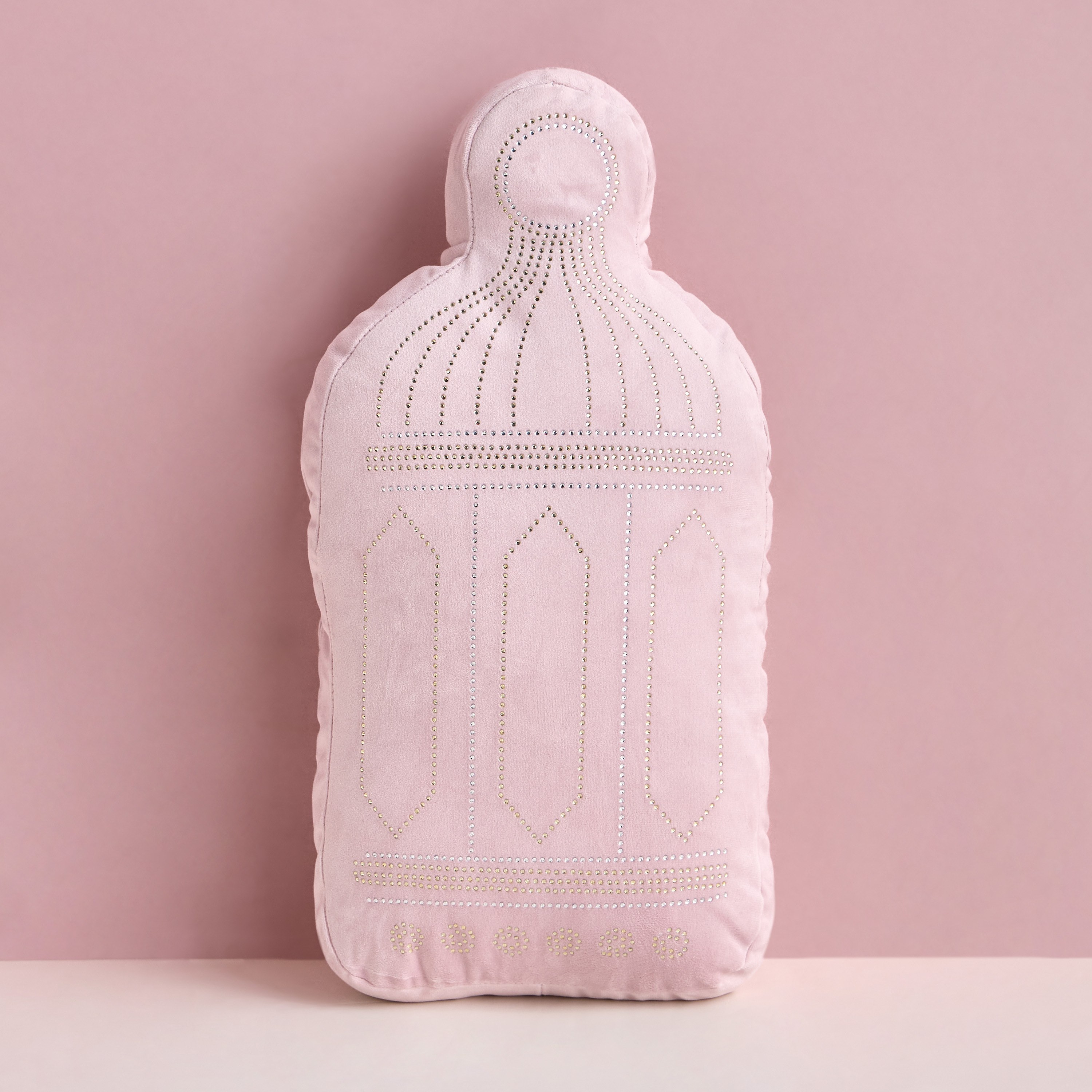 Janice Lantern Embellished Filled Cushion - 22x42 cm