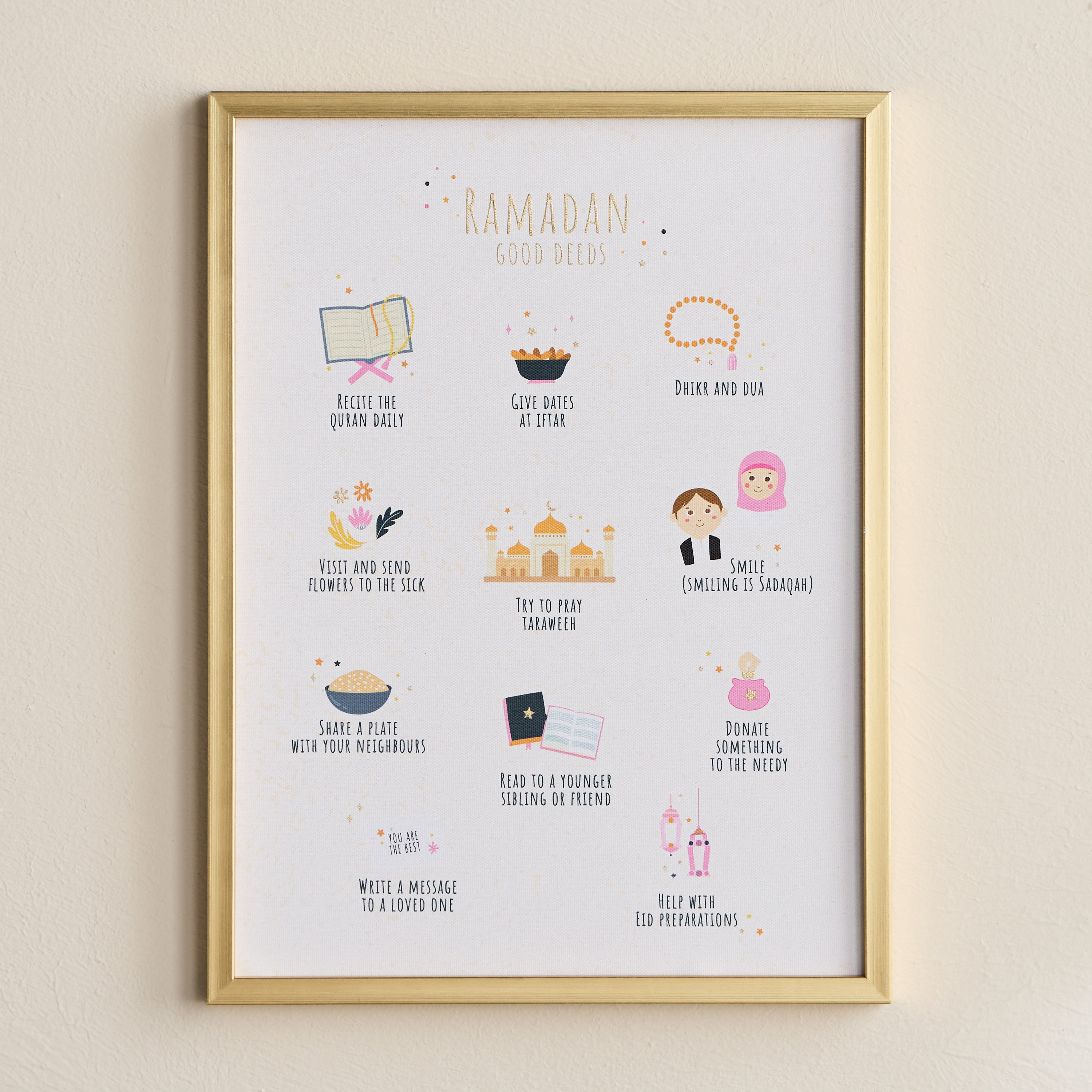 زينة حائط كانفاس مؤطّرة جود ديدز – 30×40 سم-babyandkids-decorandlighting-decor-wallart-image-1