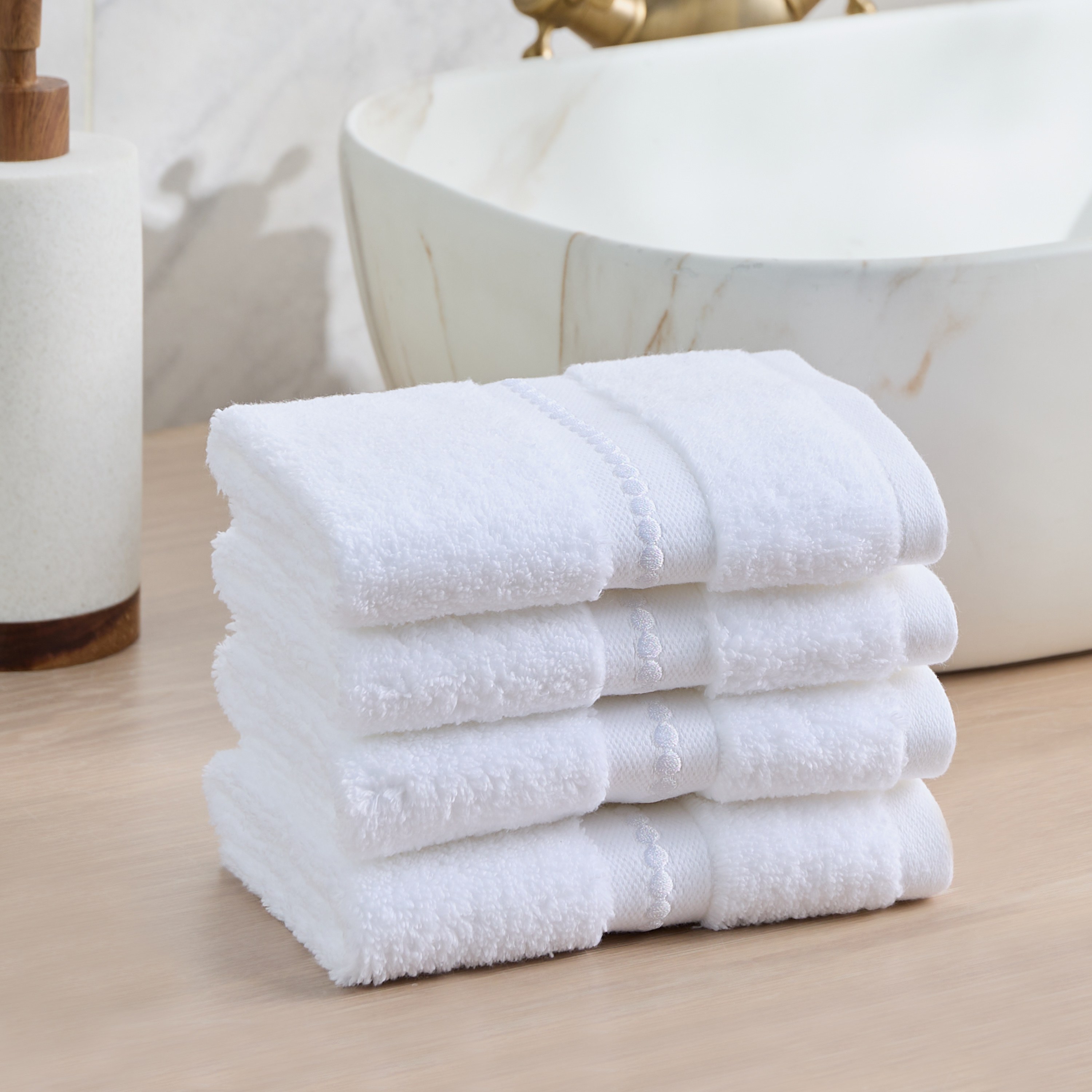 Varsailles 4-Piece 600 GSM Cotton Fingertip Towel Set - 33x33 cm-household-bathandlaundry-bathlinen-towels-image-4