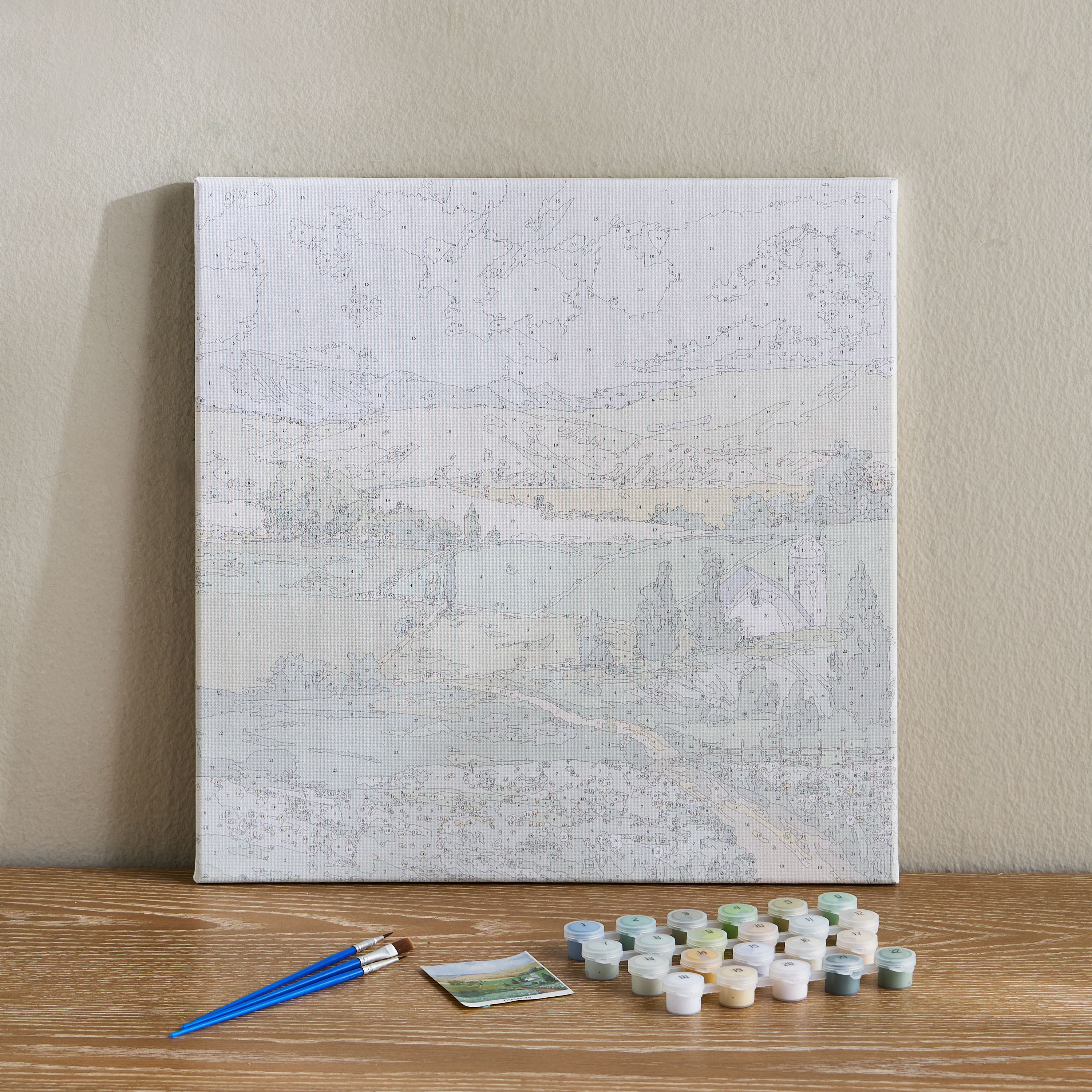 Mavline Paint it Yourself Unframed Canvas Art Kit - 40x40 cm-household-walldecorandmirrors-wallart-image-1