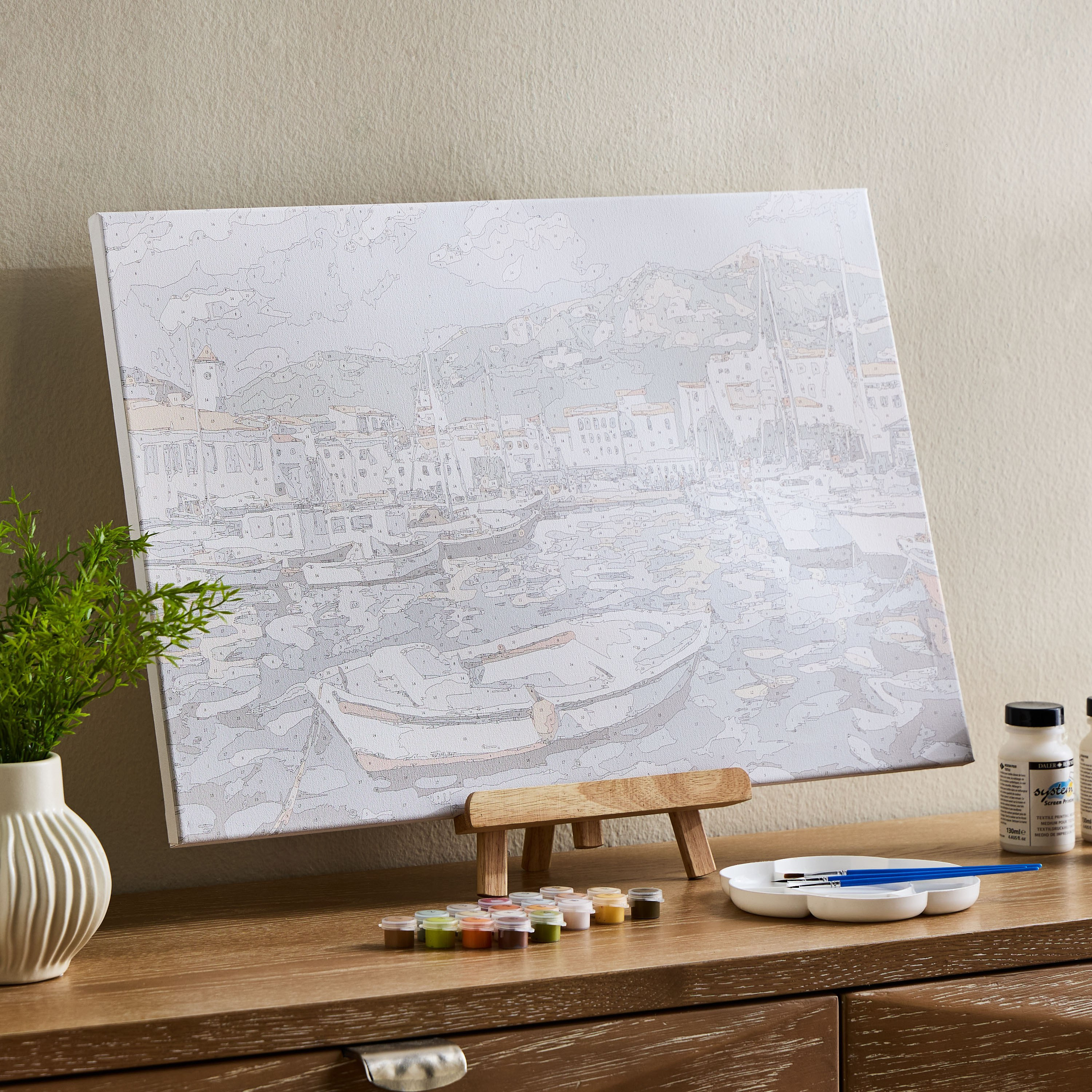 مجموعة فنية كانفاس غير مؤطرة للرسم الذاتي - فرانسـين - 40×60 سم-household-walldecorandmirrors-wallart-image-5