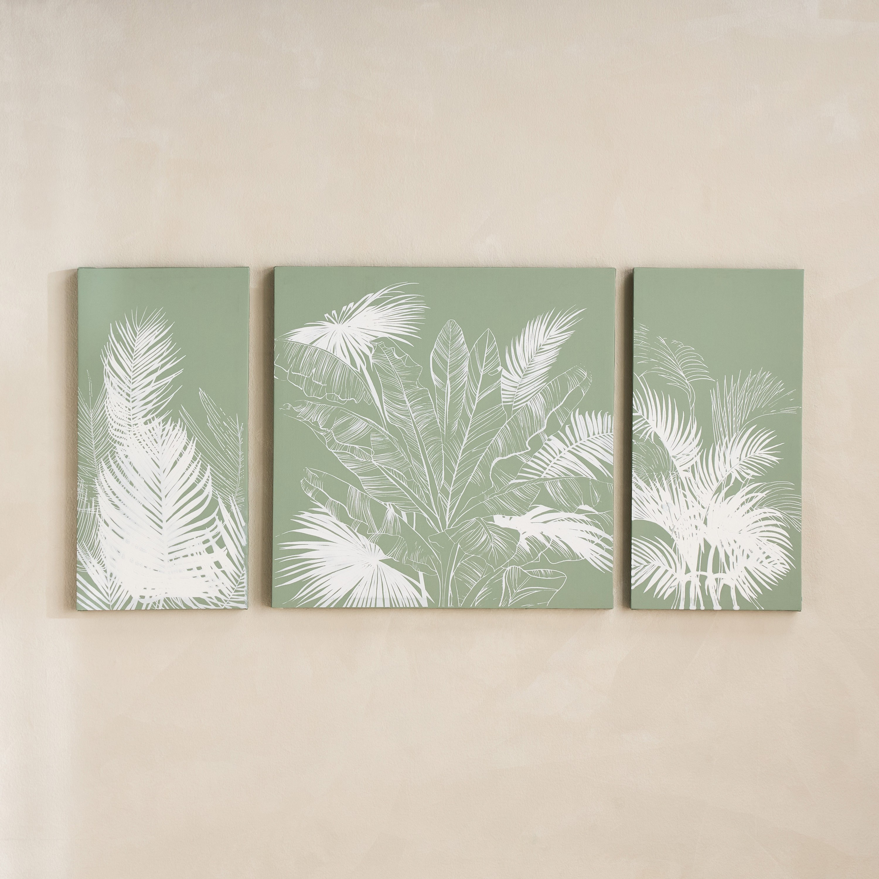Caitlin 3-Piece Panel Unframed Canvas Wall Art Set