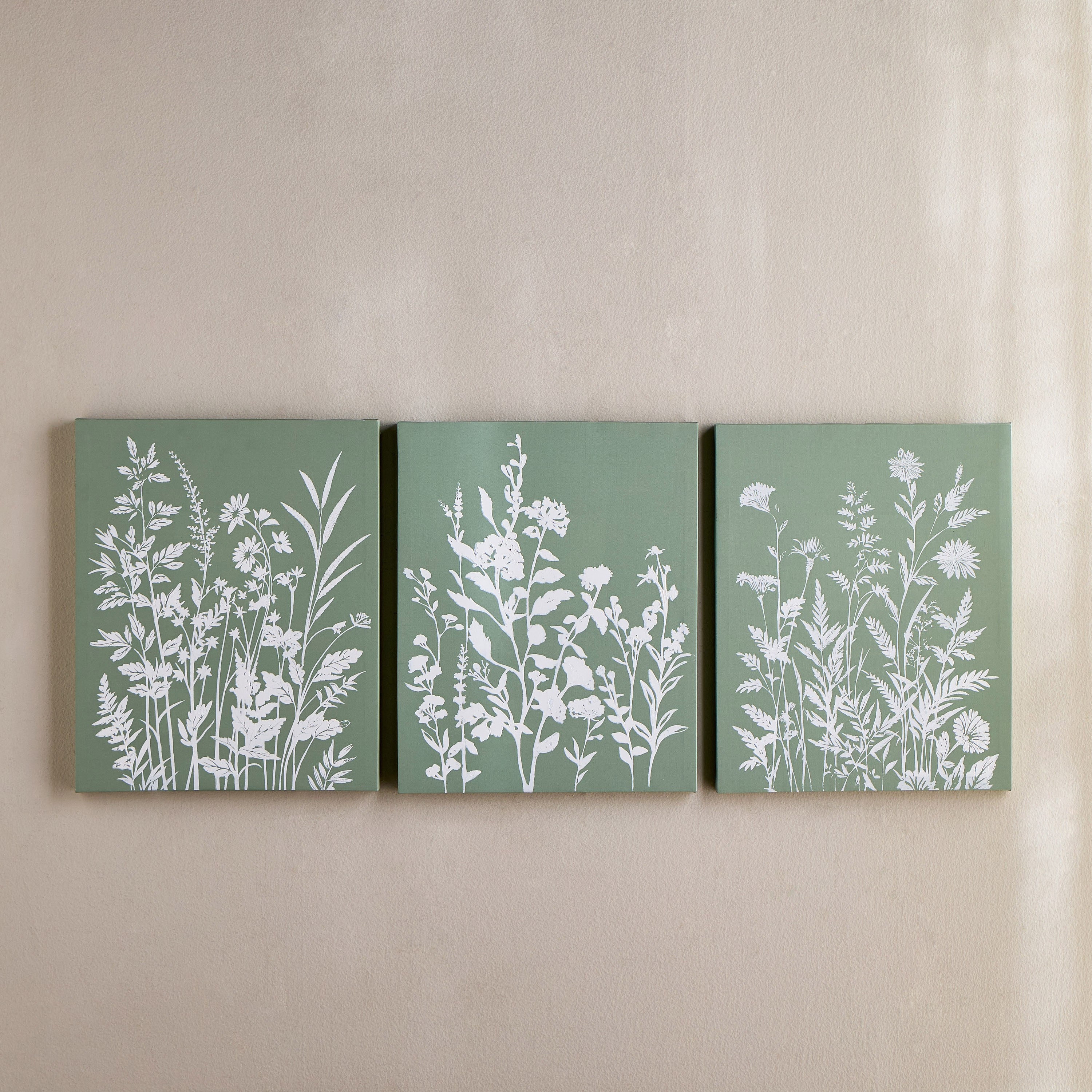 Seren 3-Piece Canvas Unframed Wall Art Set - 40x50 cm