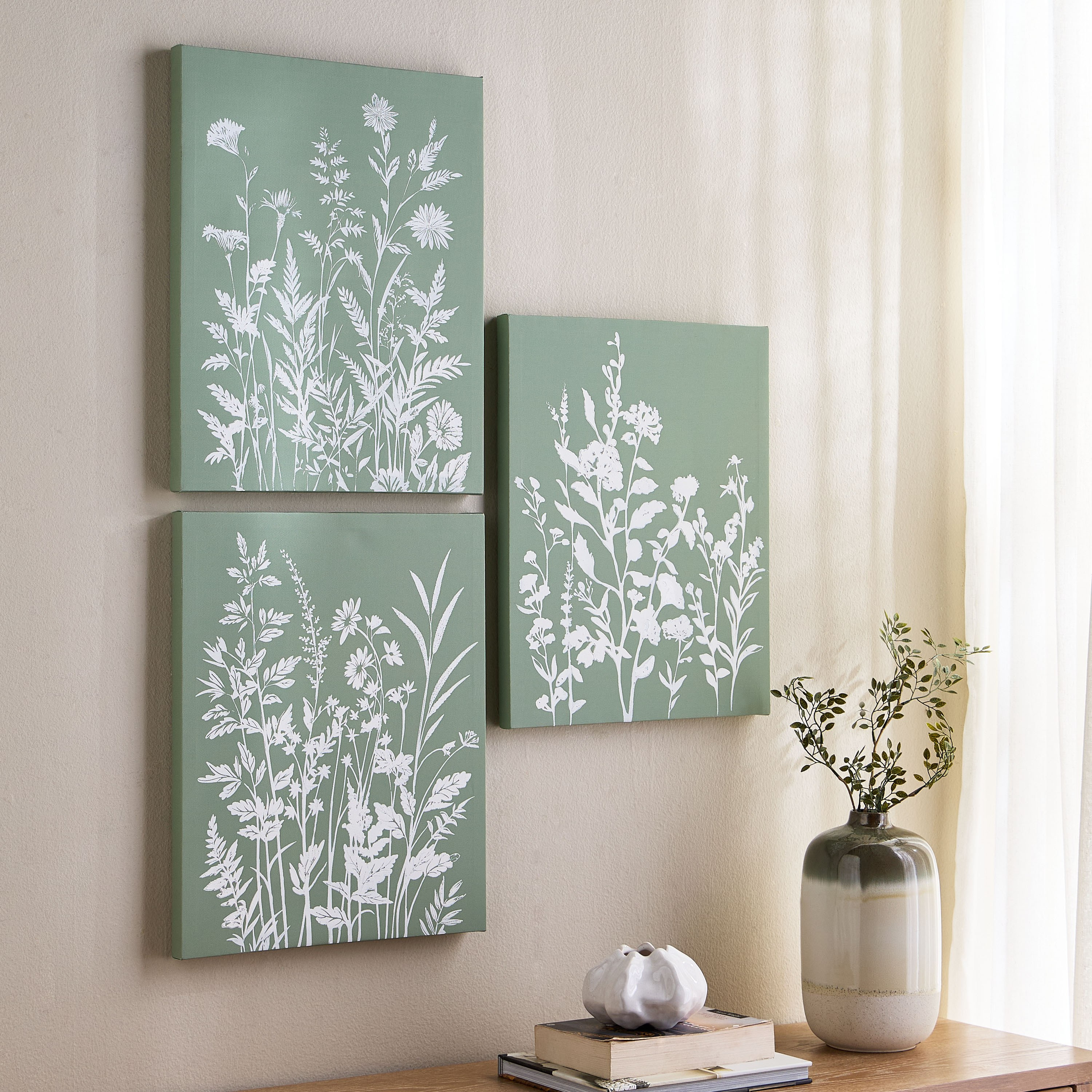 مجموعة لوحات جدارية كانفاس غير مؤطرة 3 قطع - سيرين - 40x50 سم-household-walldecorandmirrors-wallart-image-3
