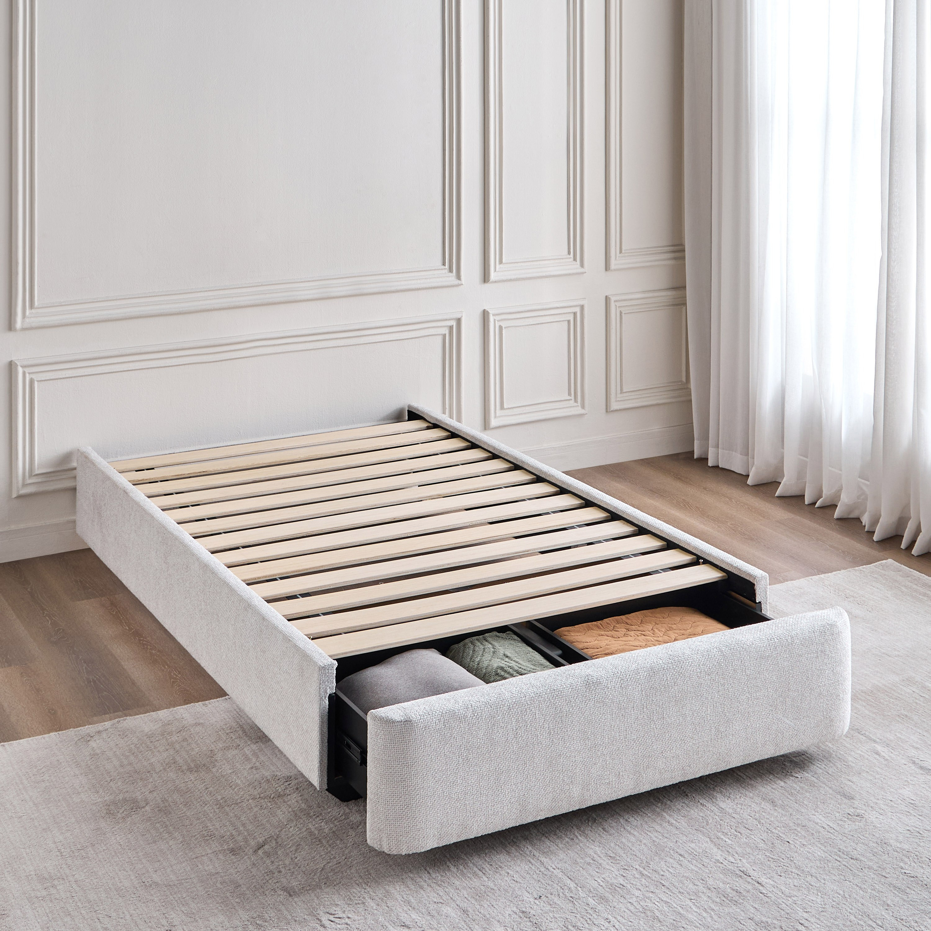 Stellar Single Modular Bed Base with Drawer - 120x200 cm-furniture-modular-modularbeds-stellar-image-2