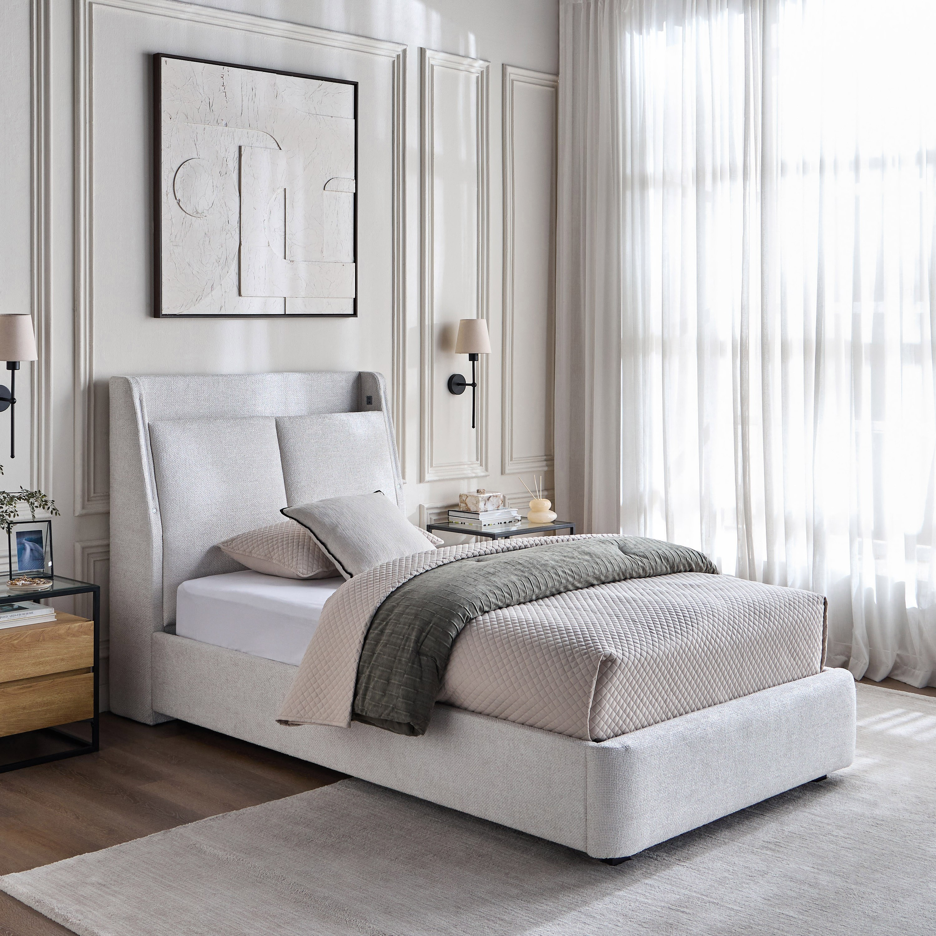 Stellar Single Modular Bed Base with Drawer - 120x200 cm-furniture-modular-modularbeds-stellar-image-6