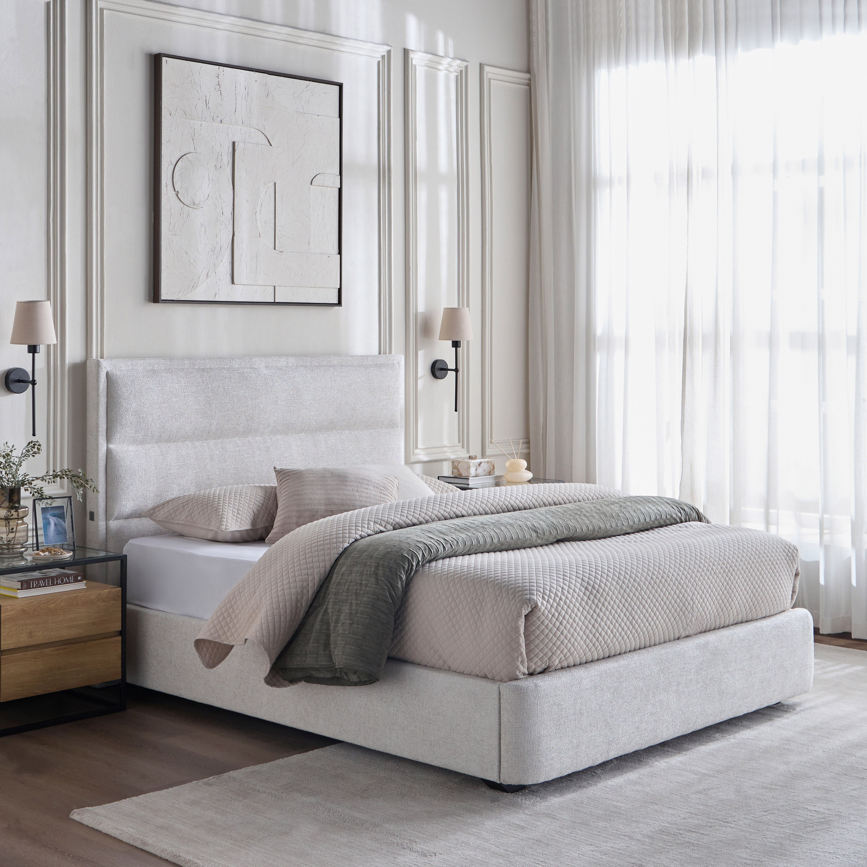 Stellar Queen Modular Bed Base with Drawer - 160x200 cm-furniture-modular-modularbeds-stellar-image-12