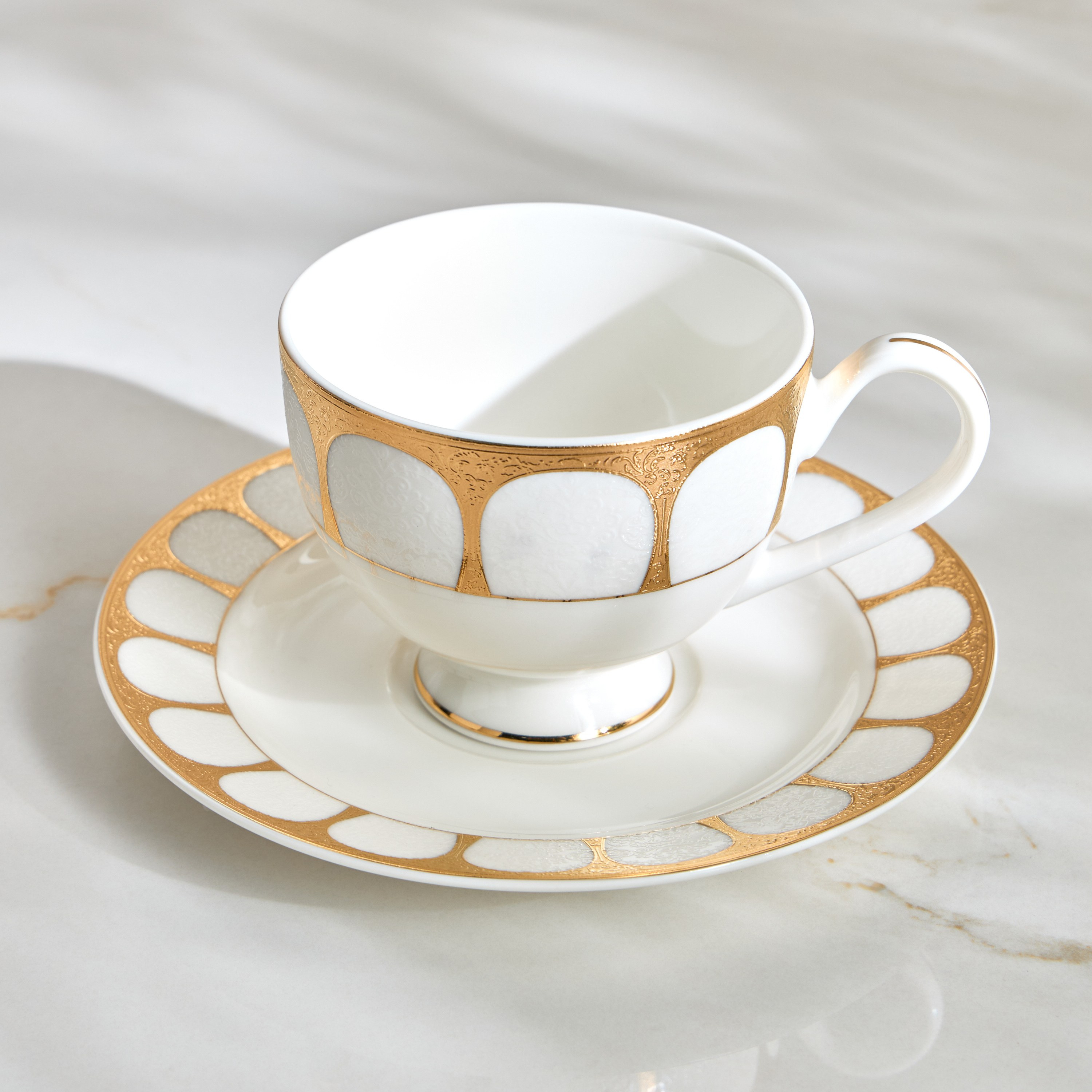 Habib New Bone China Teacup and Saucer - 200 ml