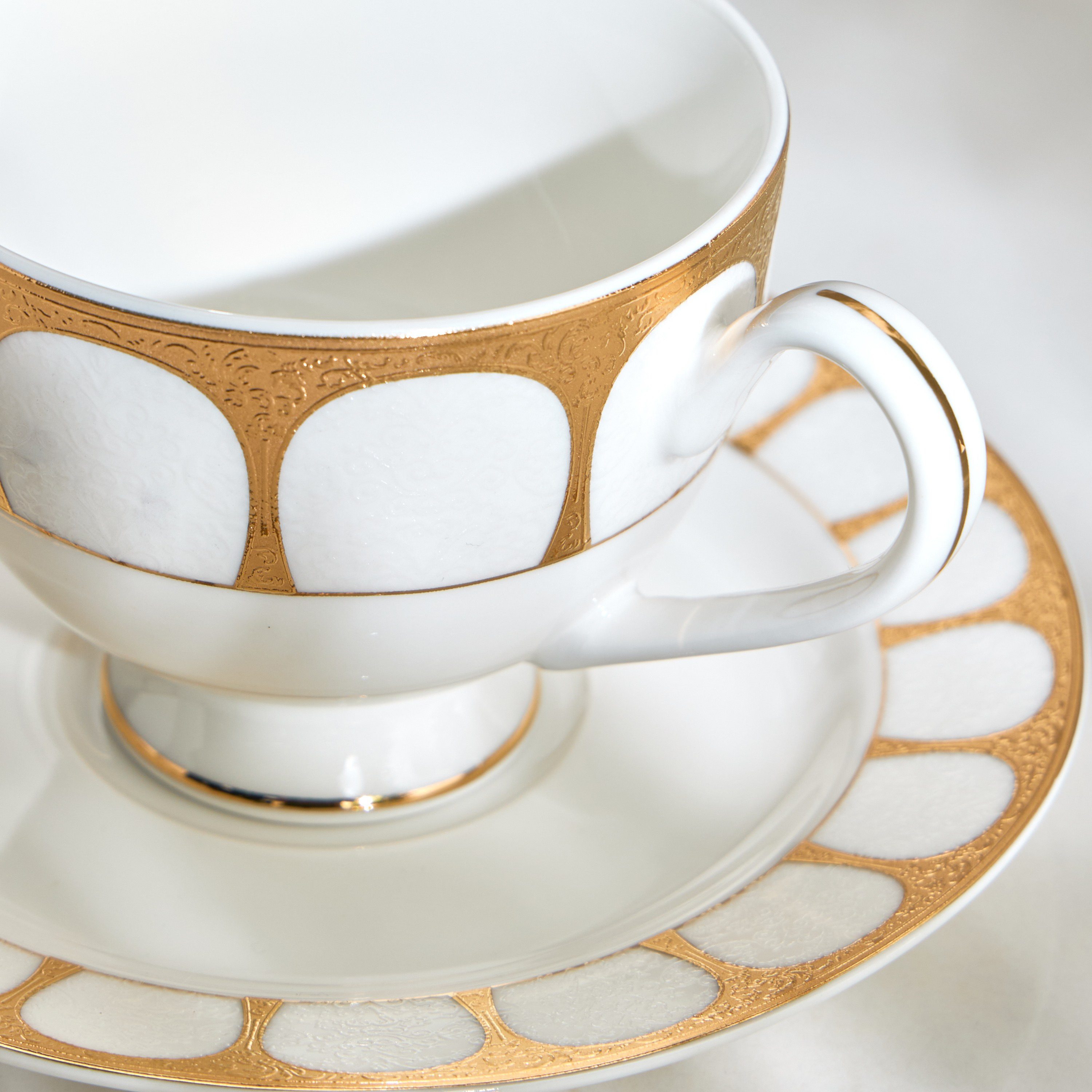 Habib New Bone China Teacup and Saucer - 200 ml-household-dining-dinnerware-dinnerwarecollections-image-2