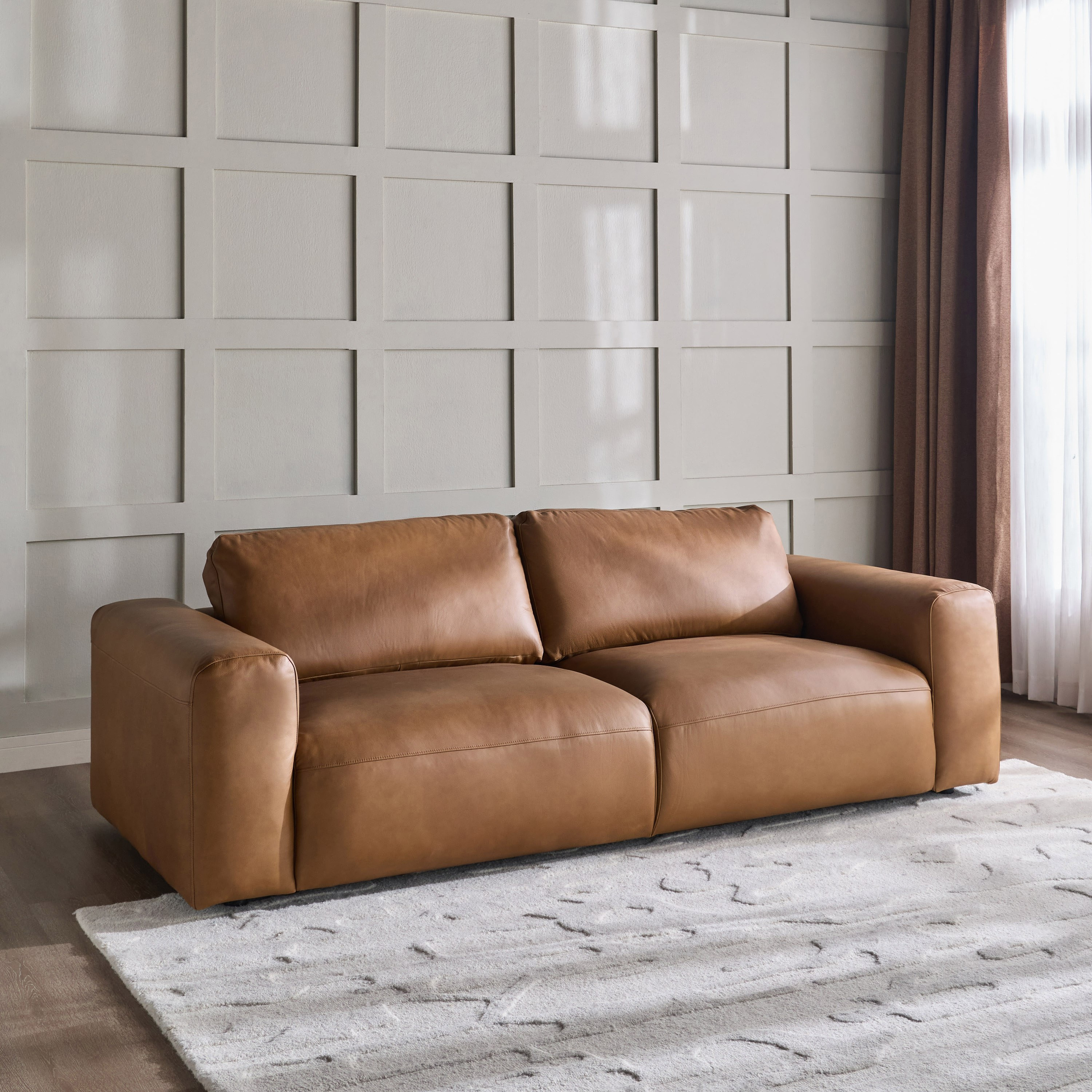 Palermo 3-Seater Full Leather Sofa