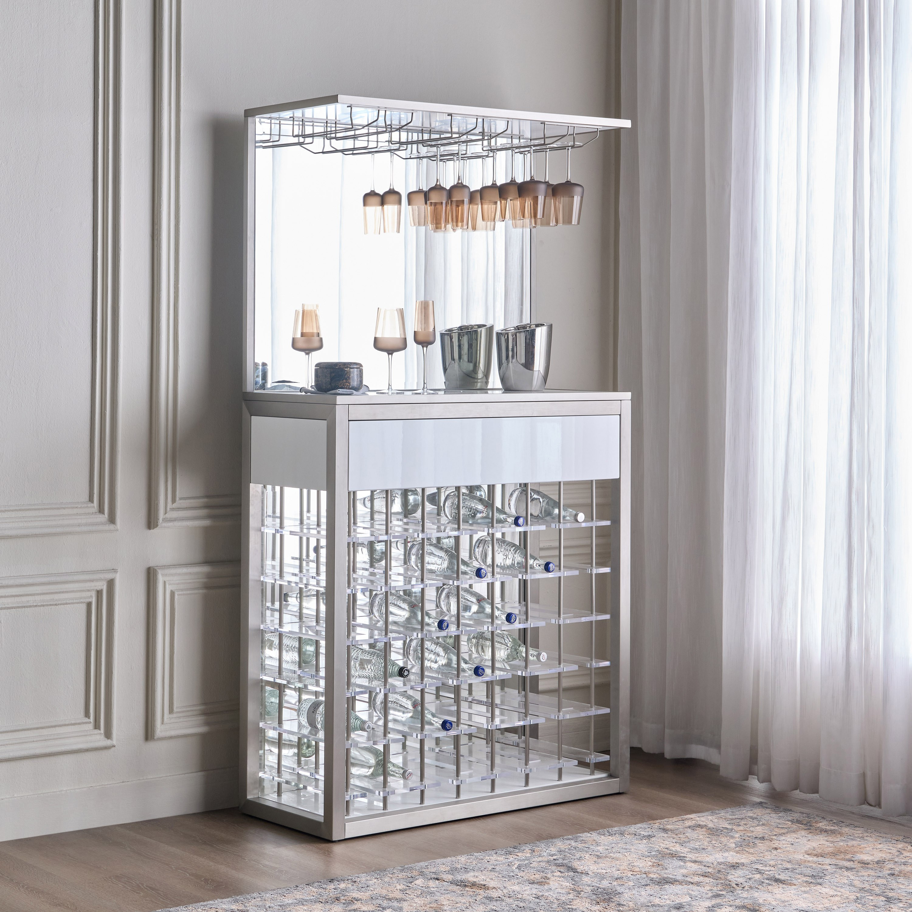 Frost Bar Curio with Lights