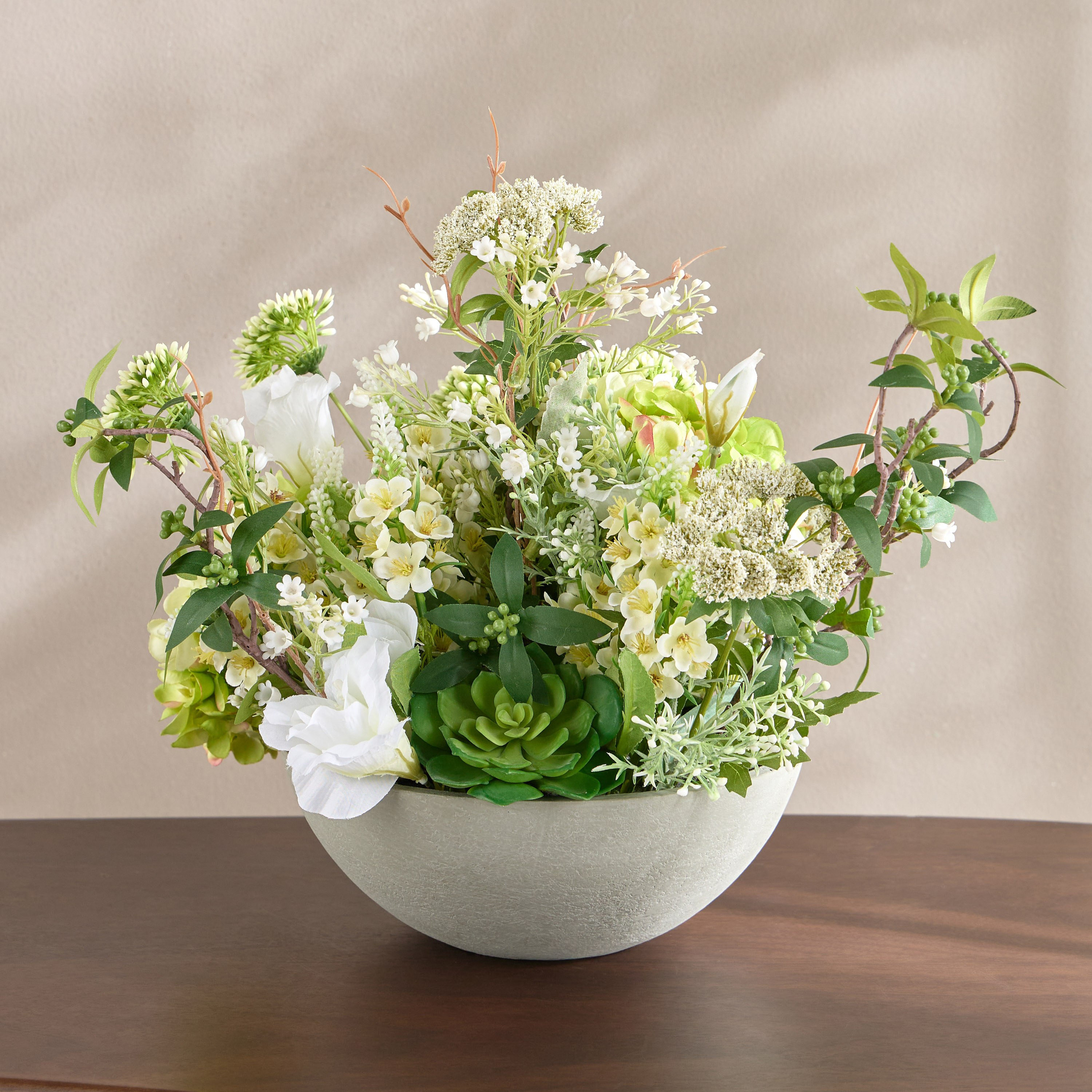 Chantilly Mixed Floral Arrangement in Pot - 30 cm-household-gardenandoutdoor-artificialflowersandplants-flowers-image-1