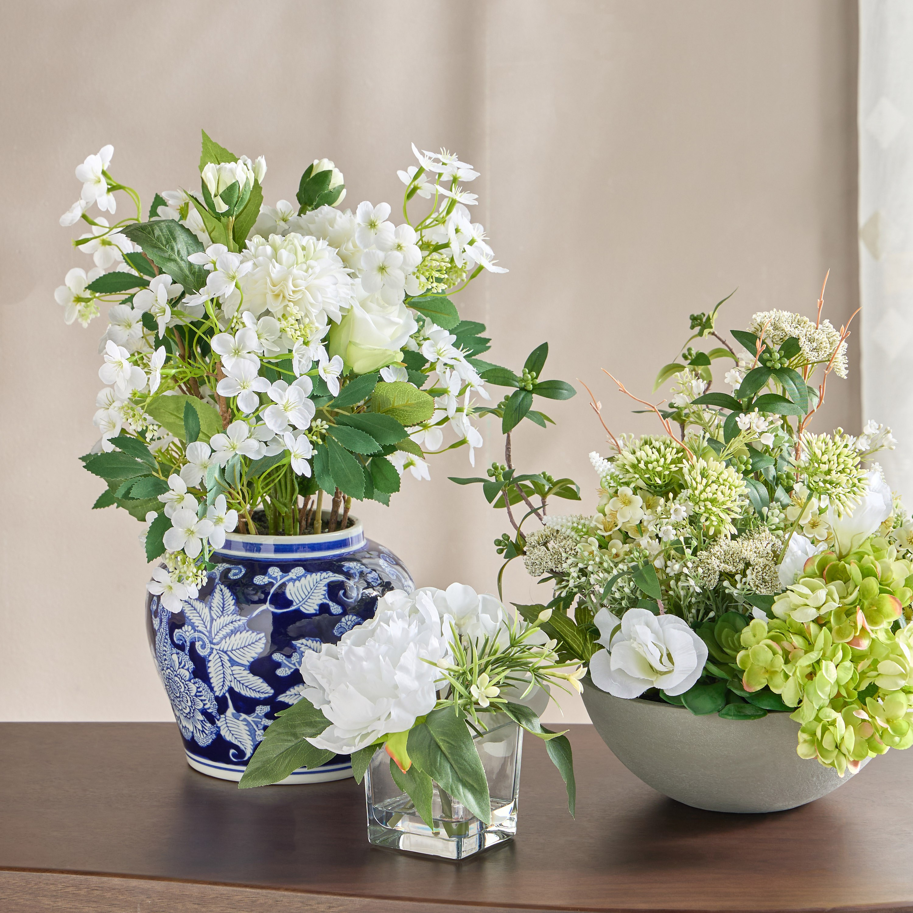 Chantilly Mixed Floral Arrangement in Pot - 30 cm-household-gardenandoutdoor-artificialflowersandplants-flowers-image-4