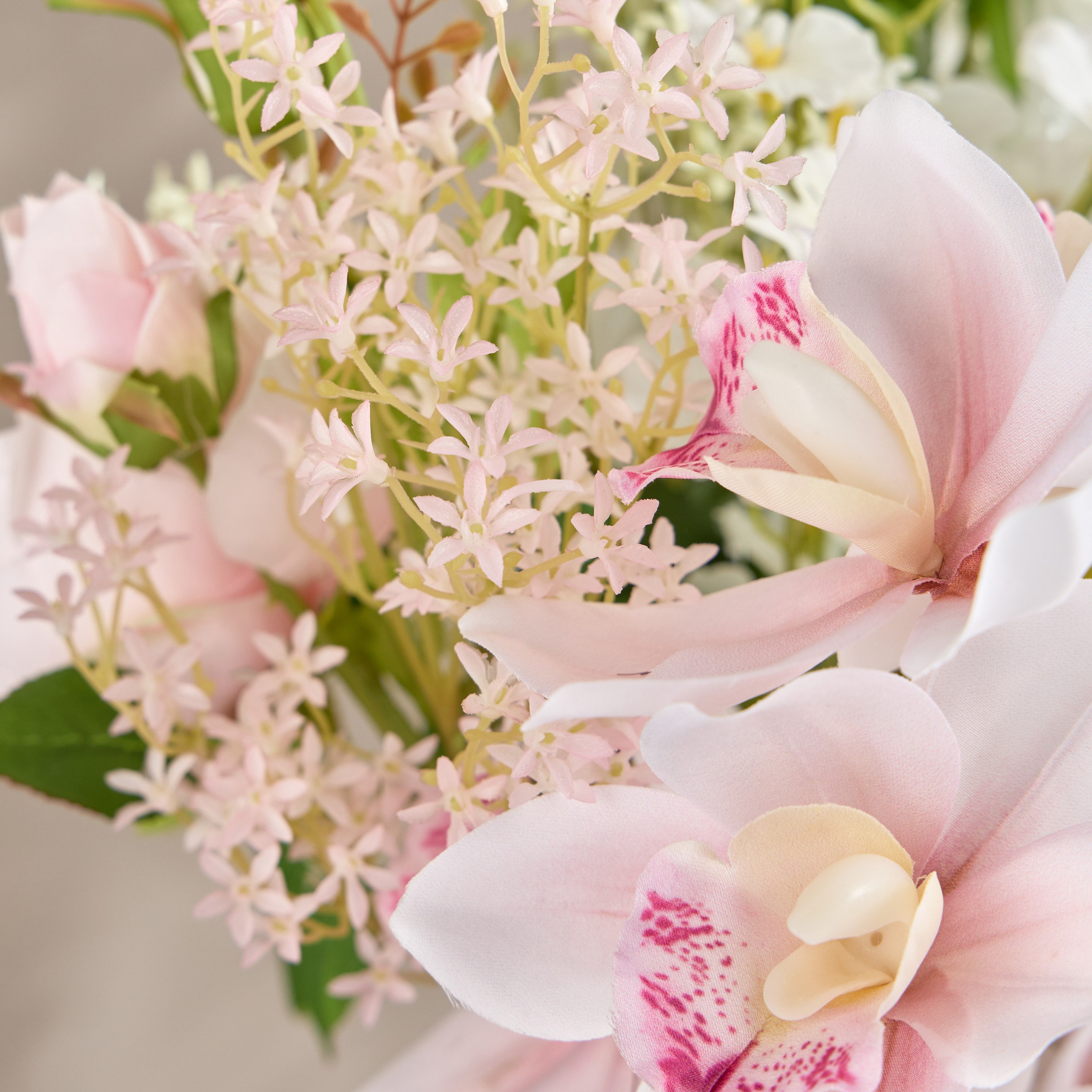 Clarity Spring Mixed Floral Arrangement in Glass Pot - 38 cm-household-gardenandoutdoor-artificialflowersandplants-flowers-image-2
