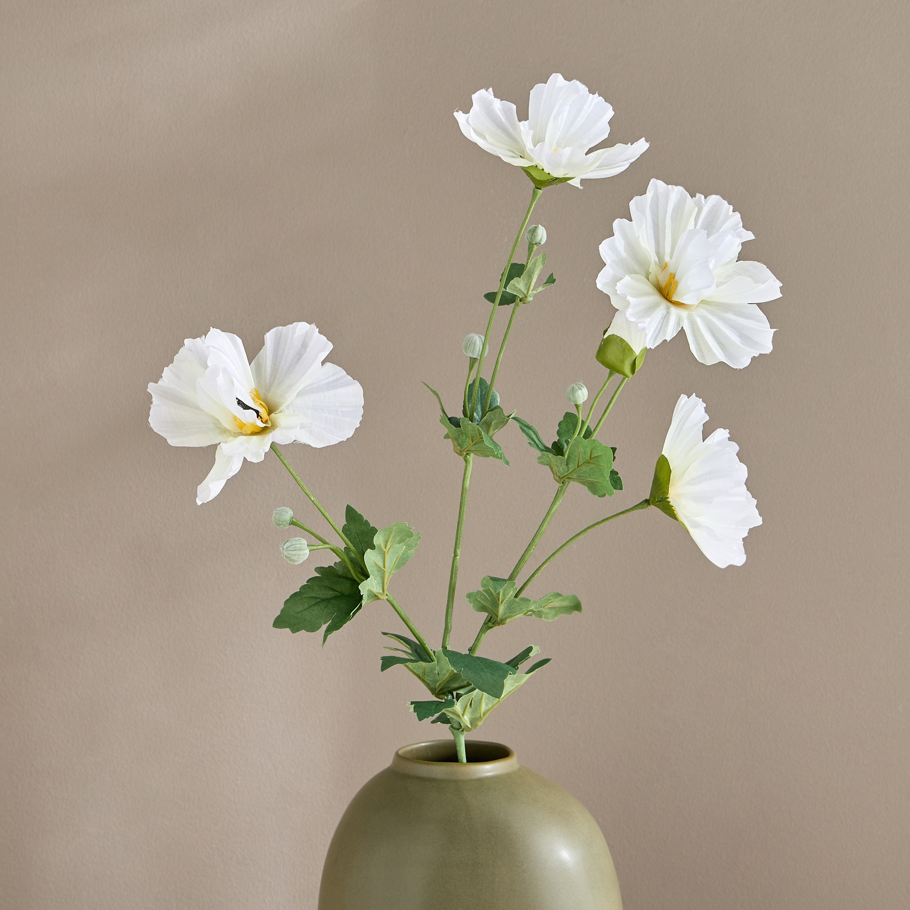 Poppy Four Headed Stem - 83 cm-household-gardenandoutdoor-artificialflowersandplants-stems-image-1