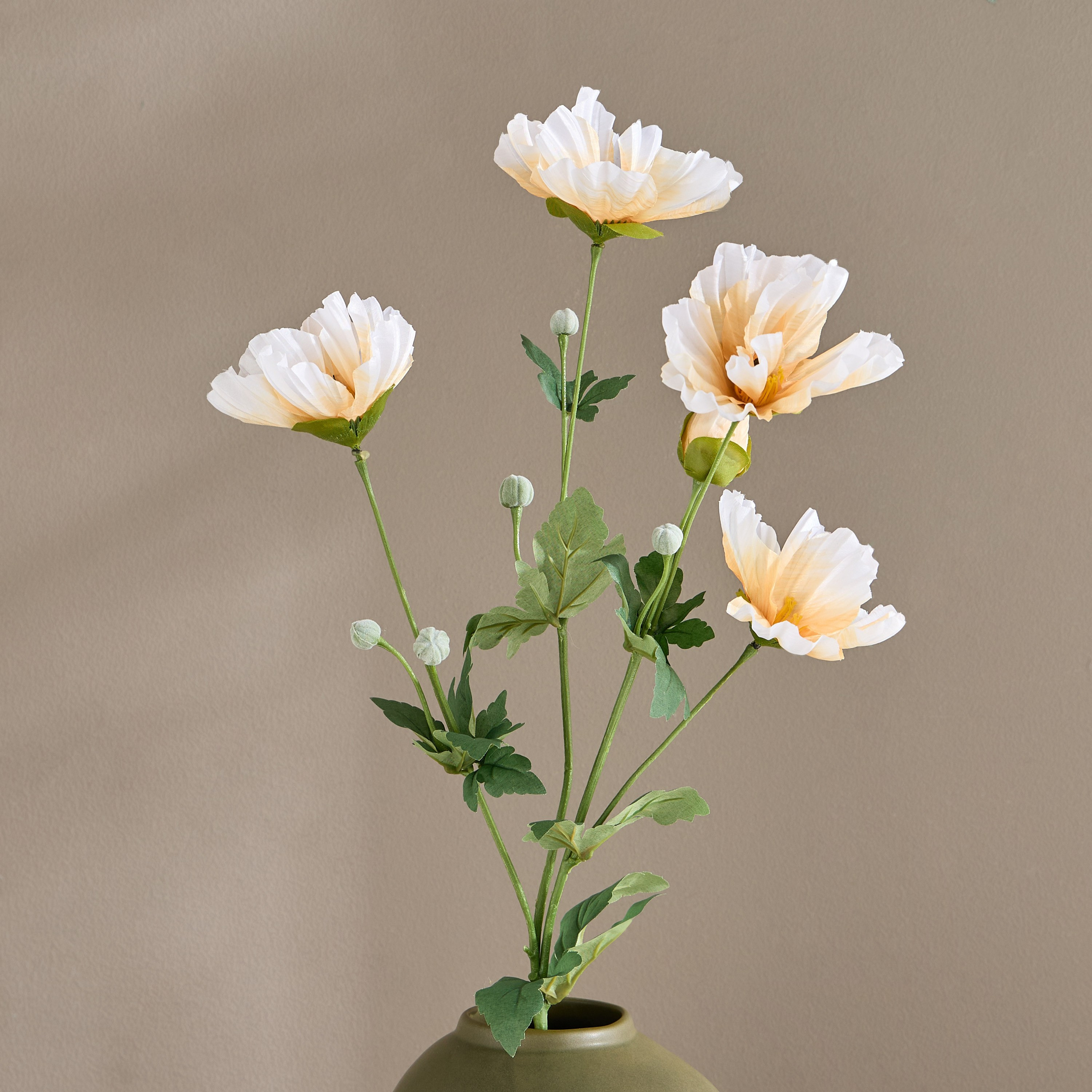 Poppy Four Headed Stem - 83 cm-household-gardenandoutdoor-artificialflowersandplants-stems-image-1