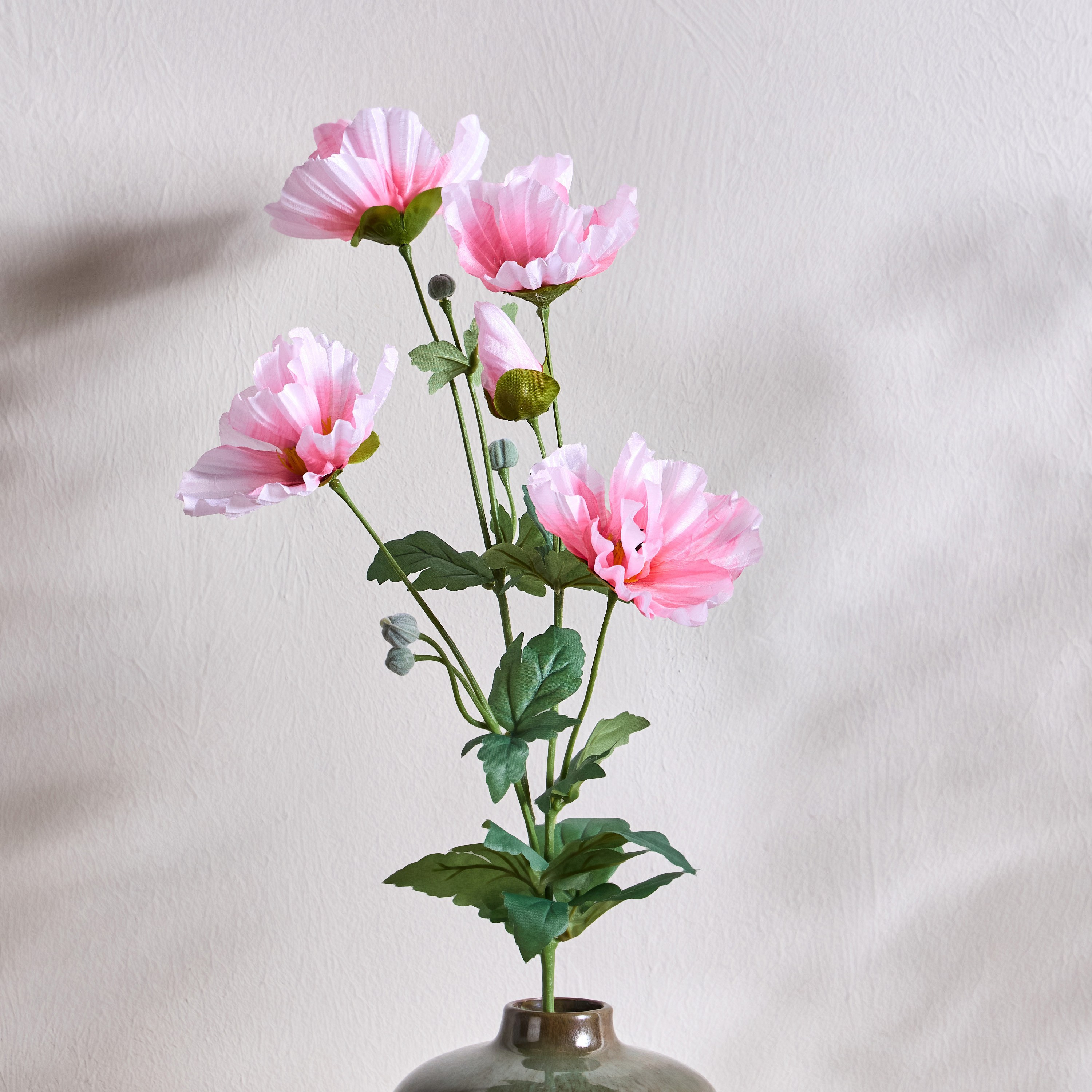 Poppy Four Headed Stem - 83 cm-household-gardenandoutdoor-artificialflowersandplants-stems-image-1