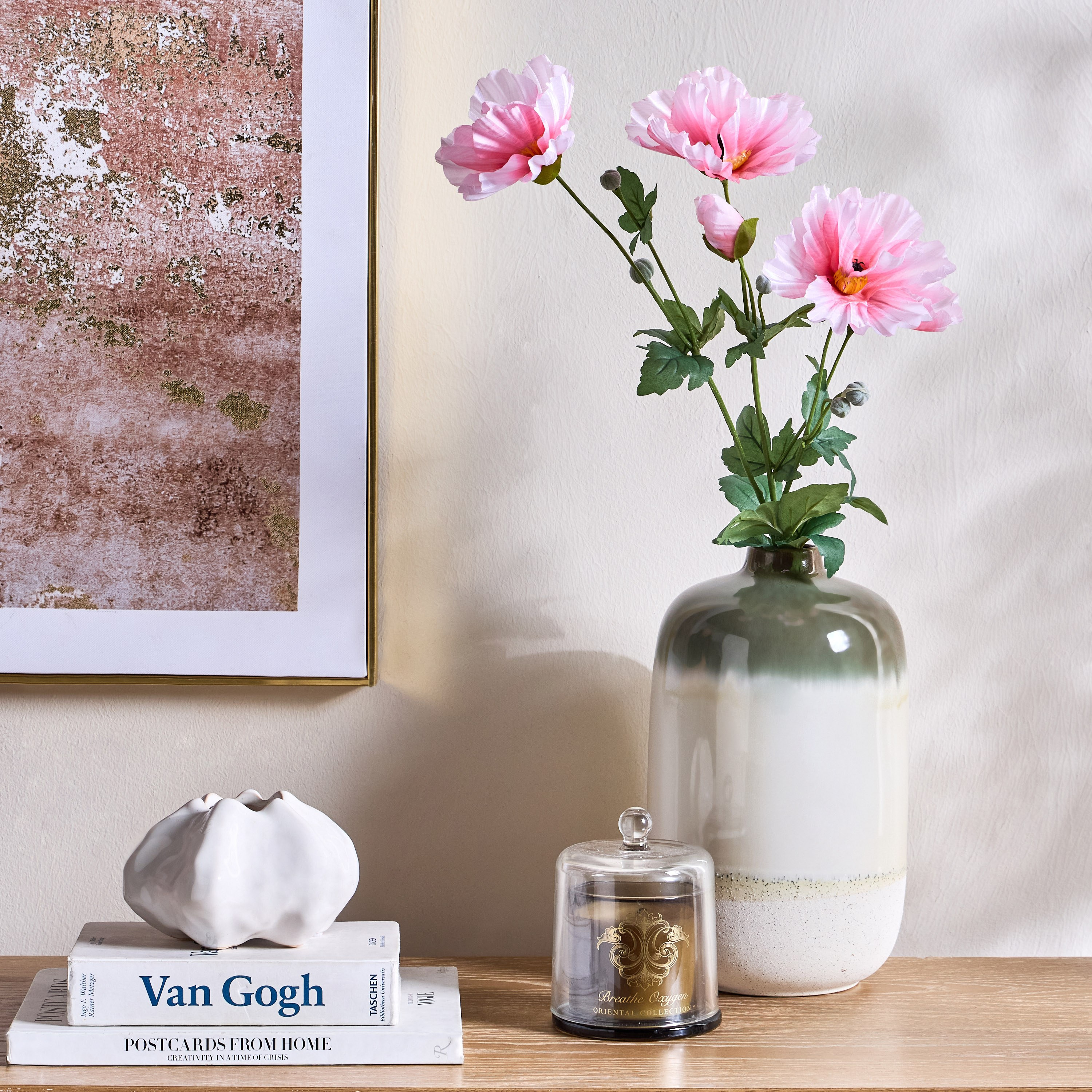 Poppy Four Headed Stem - 83 cm-household-gardenandoutdoor-artificialflowersandplants-stems-image-3