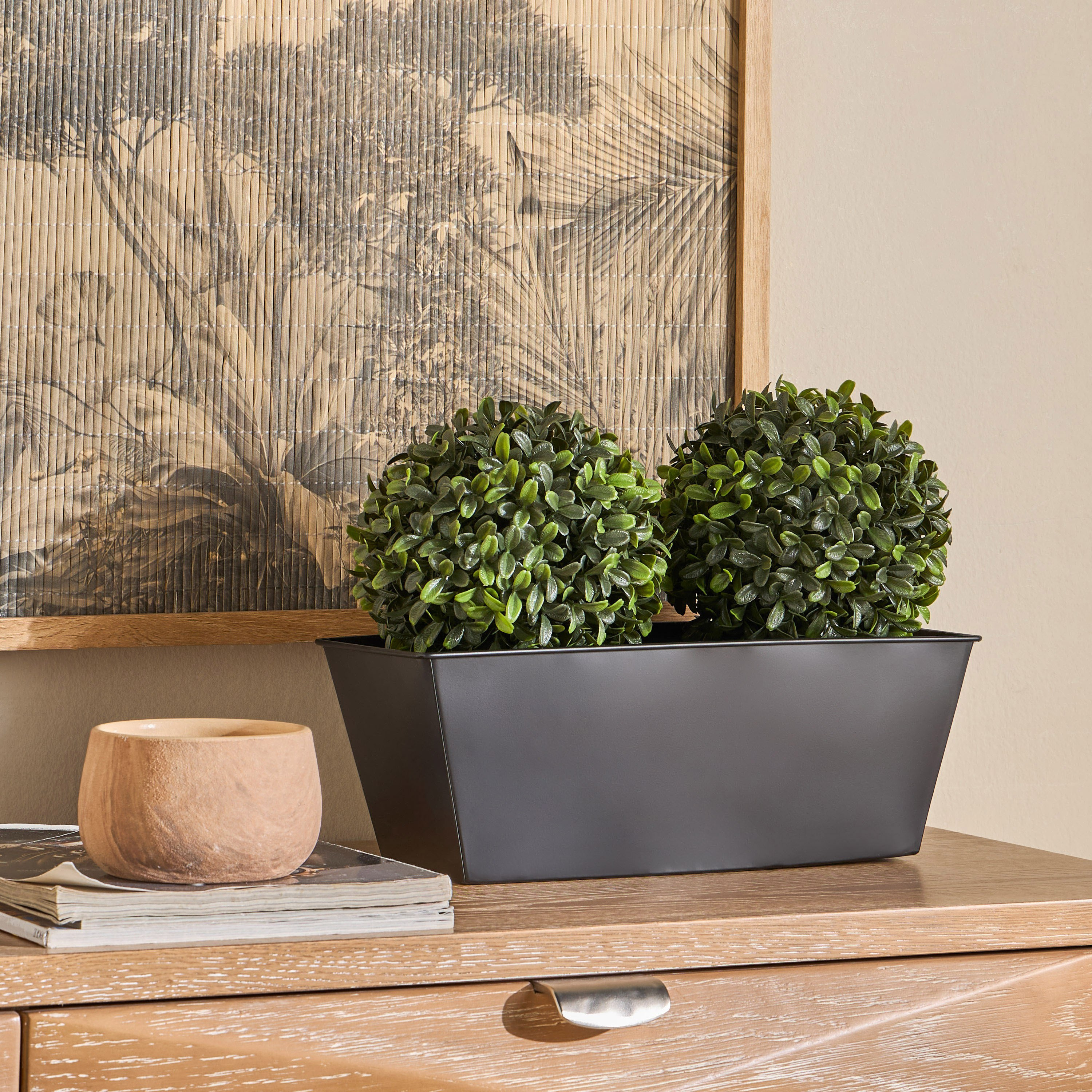 Milan Double Bush Arrangement - 29 cm-household-gardenandoutdoor-artificialplants-pottedplants-image-3