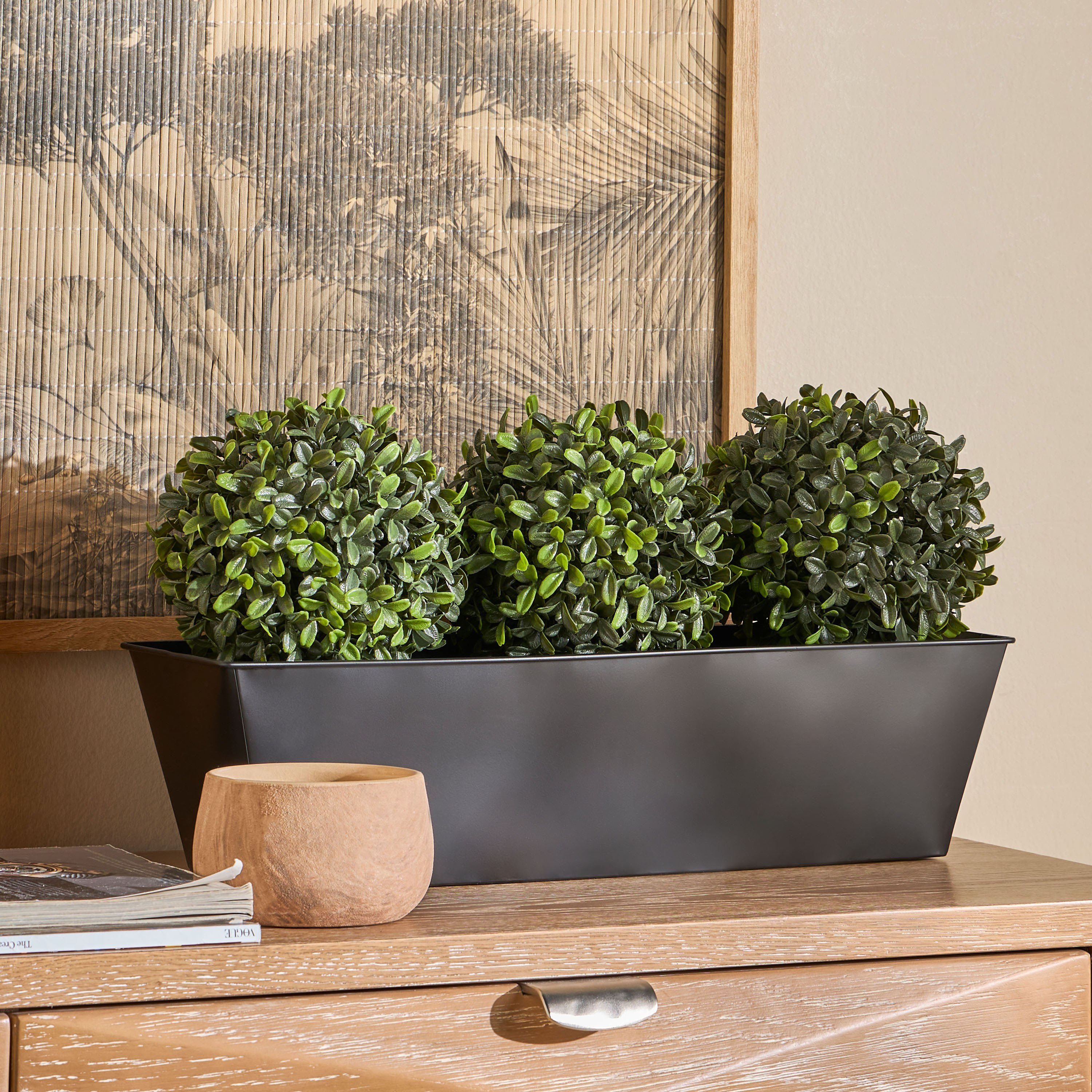 Milan Triple Bush Arrangement - 29 cm-household-gardenandoutdoor-artificialplants-pottedplants-image-3