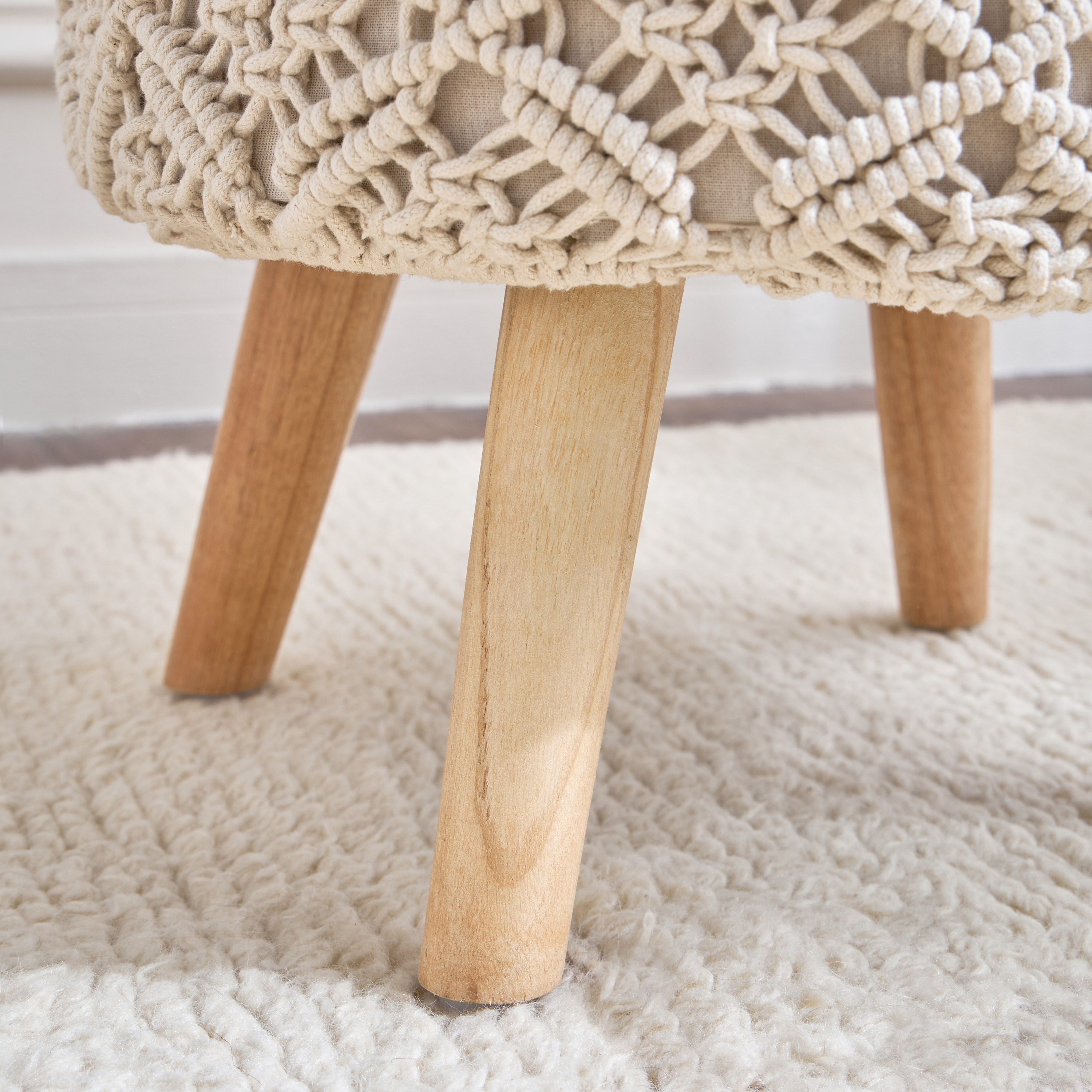 Macrame Pouf - 40x40 cm-household-cushionsandthrows-poufs-image-3