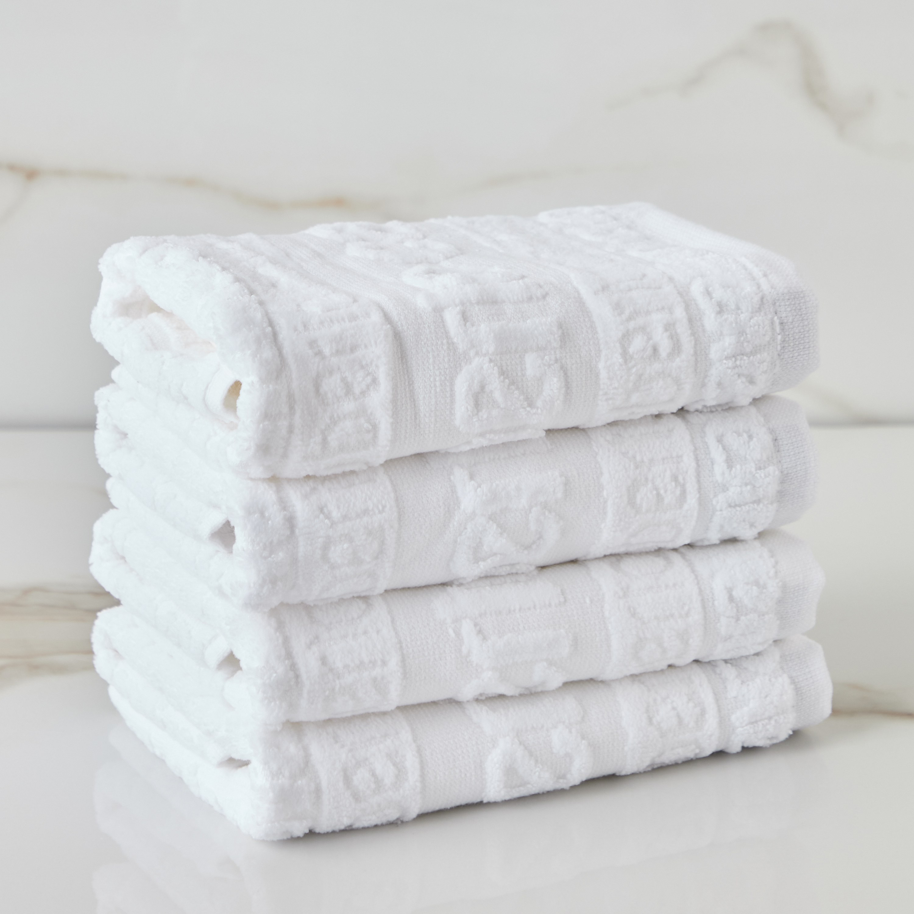Roberto Cavalli Icon 4-Piece 550 GSM Cotton Fingertip Towel Set - 33x33 cm-household-bathandlaundry-bathlinen-towels-image-1