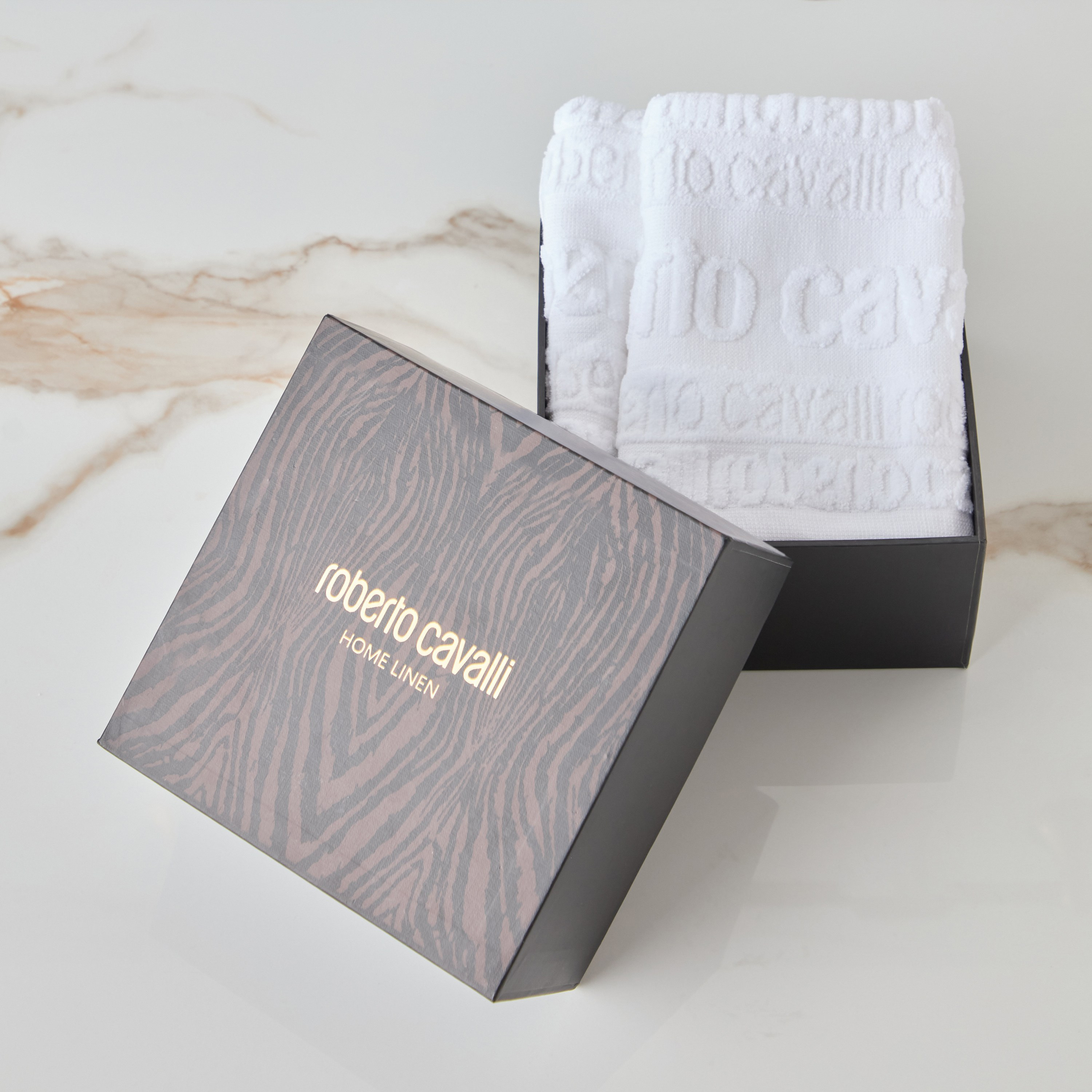 Roberto Cavalli Icon 4-Piece 550 GSM Cotton Fingertip Towel Set - 33x33 cm-household-bathandlaundry-bathlinen-towels-image-4