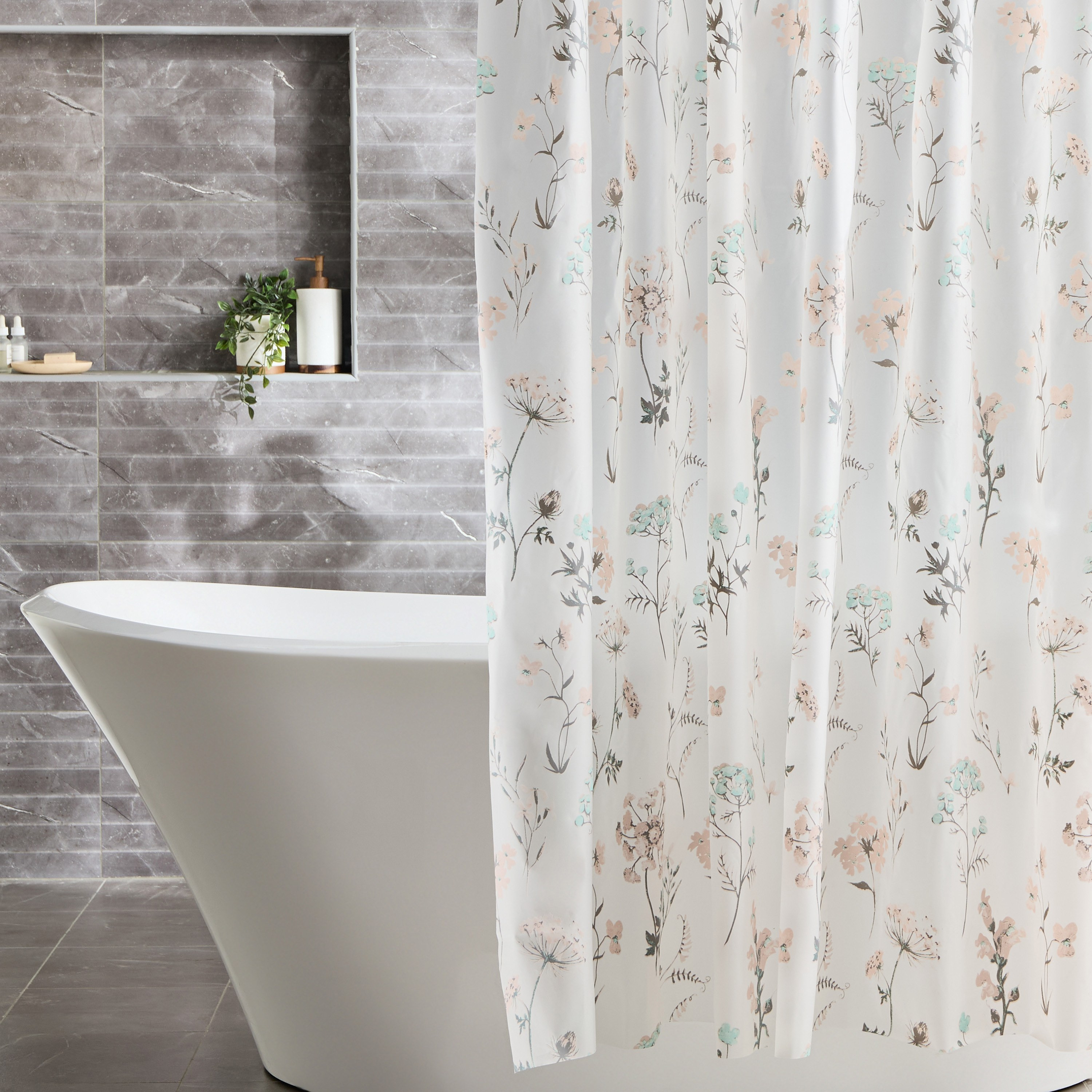 Florest Shower Curtain - 180x240 cm-household-bathandlaundry-shower-showercurtainandliners-image-1