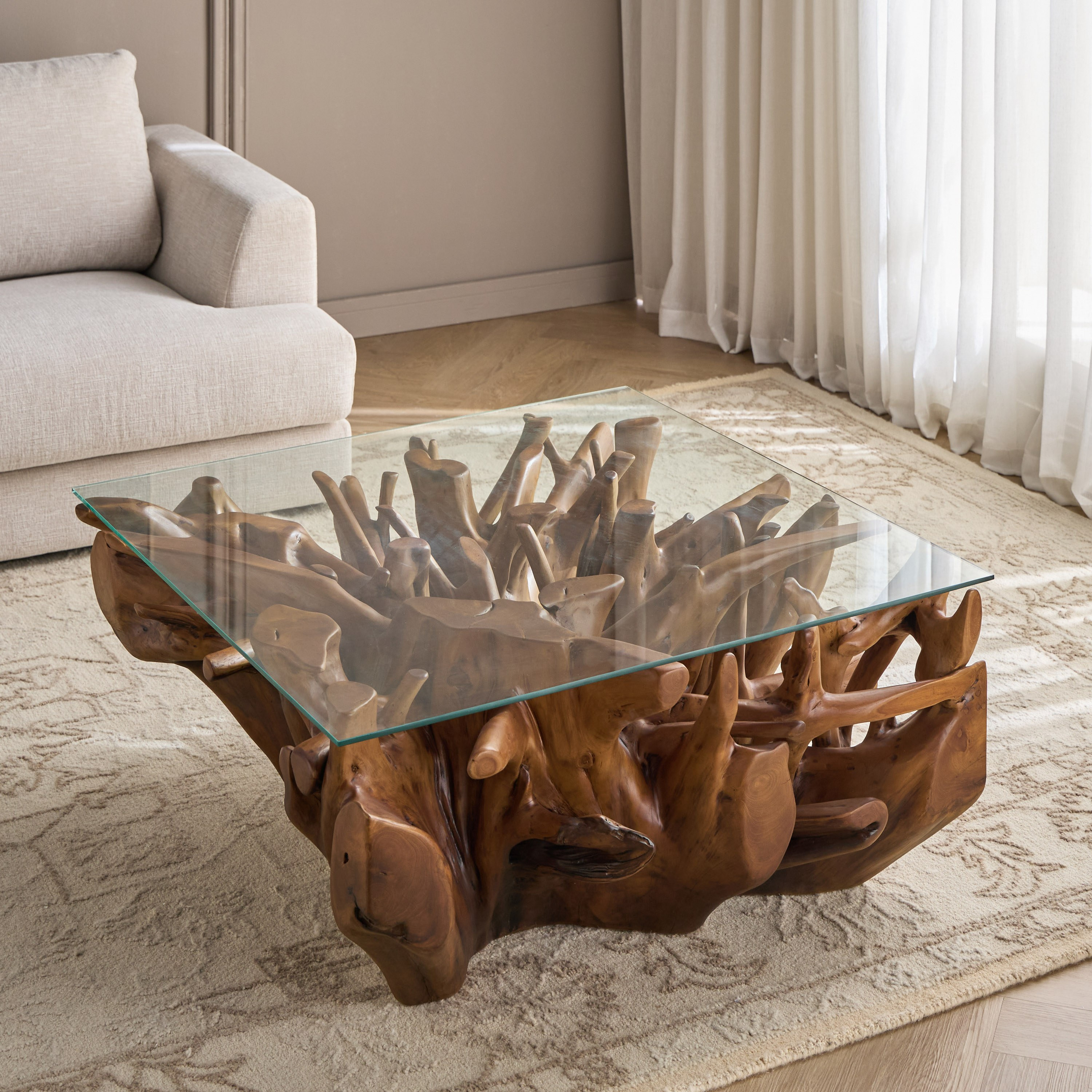 Orchard Glass Top Coffee Table