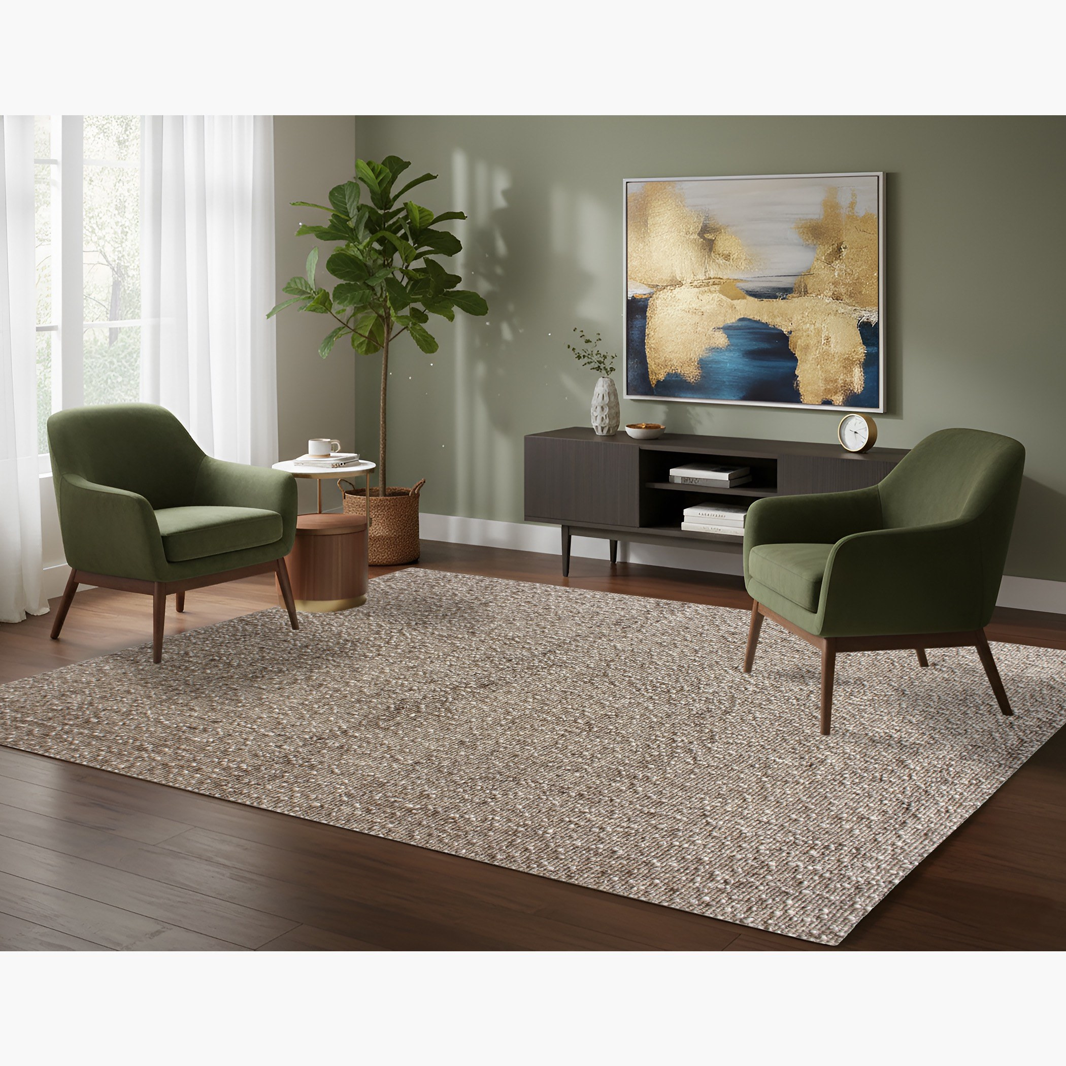 Veyra Handtufted Woollen Rug - 200x290 cm-household-rugsandcarpets-rugs-image-2