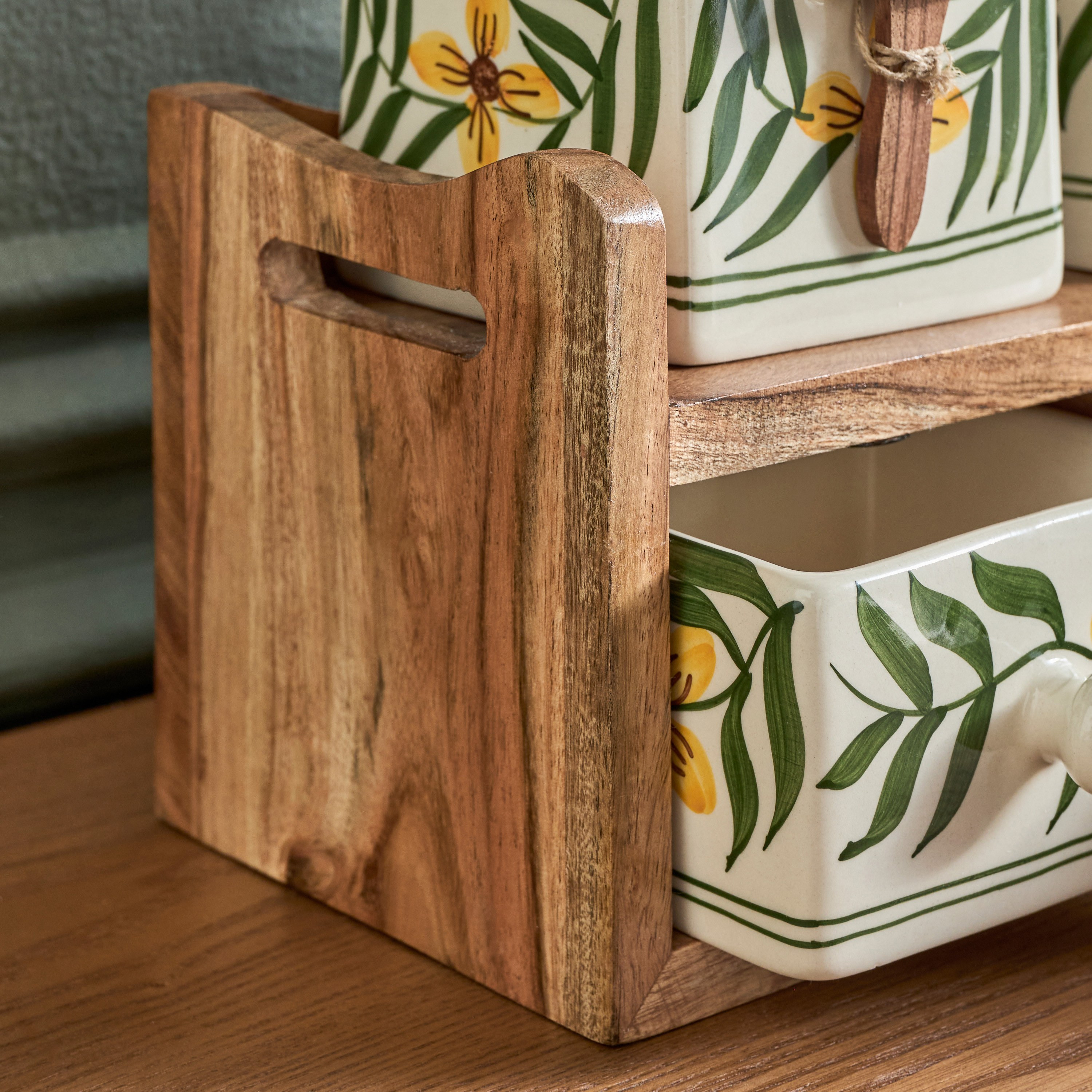 رف علب سيراميك مع ملاعق وأدراج 10 قطع - نعمة-household-kitchen-foodstorage-pantryandstorage-image-4