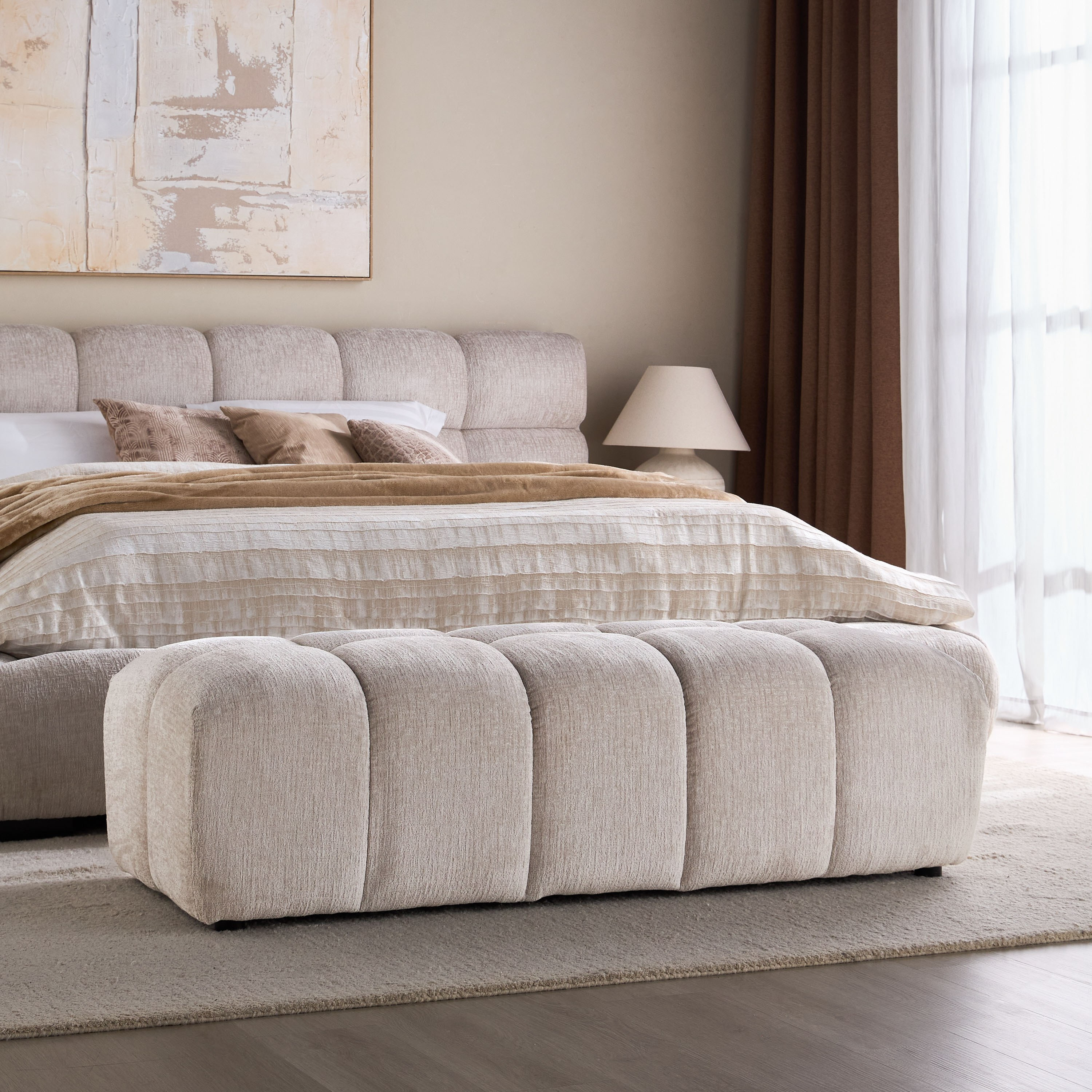 Somerton Fabric Bench-furniture-bedroom-benches-image-1