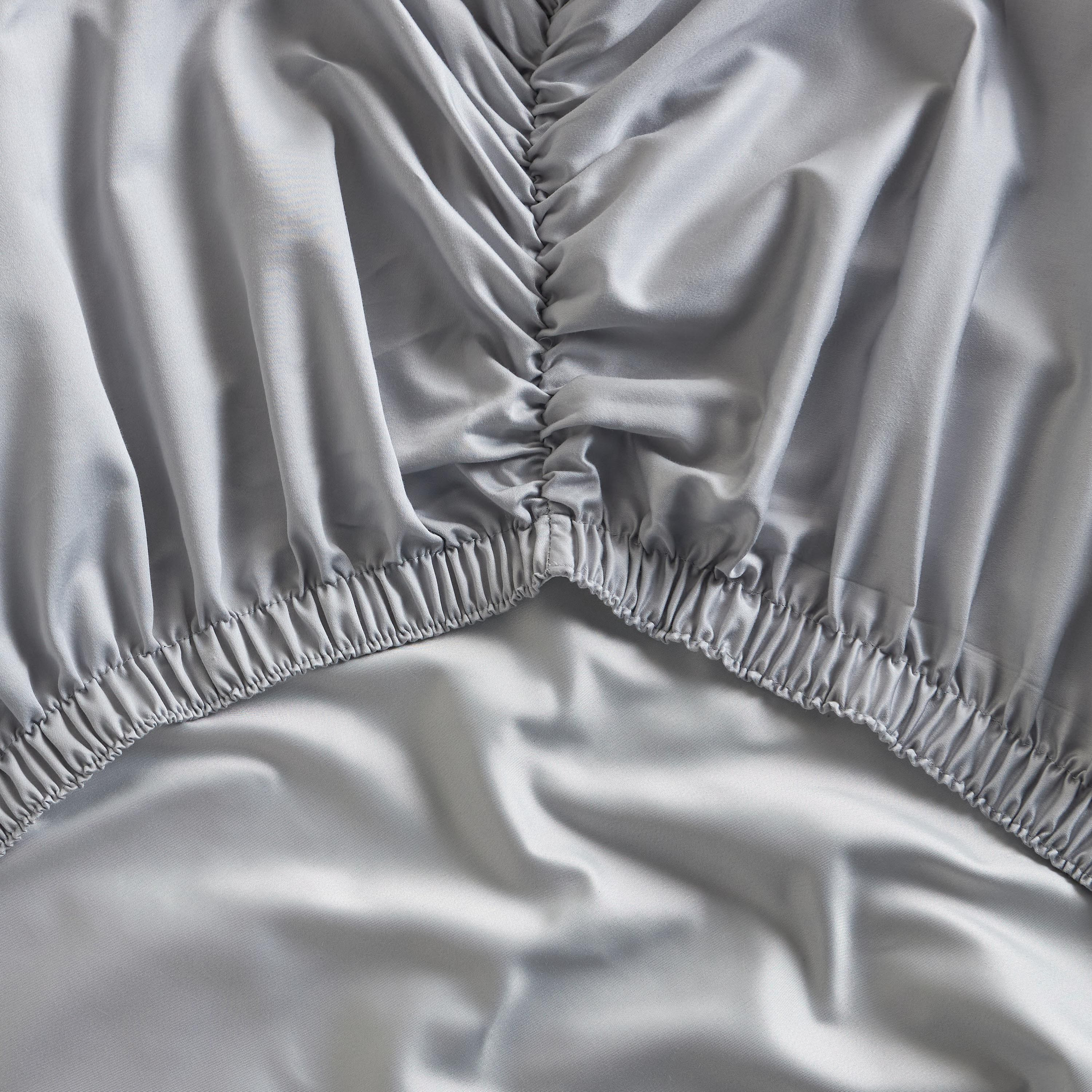 Evelor Cotton Sateen Weave 1000 Thread Count Super King Fitted Sheet - 200x205 cm-household-bedding-sheetsandpillowcases-fittedsheets-image-2