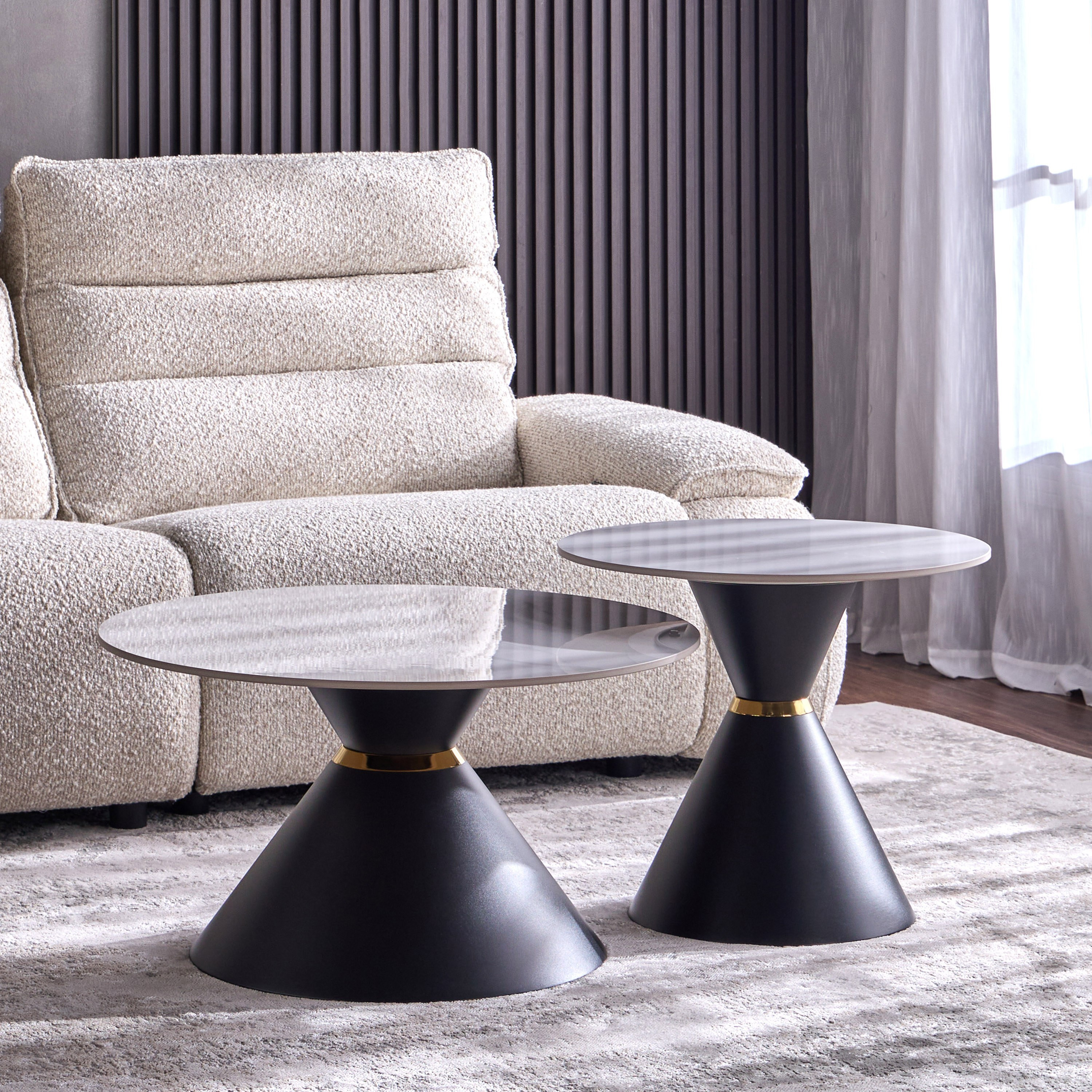 Vetra Ceramic Top Coffee Table - Set of 2