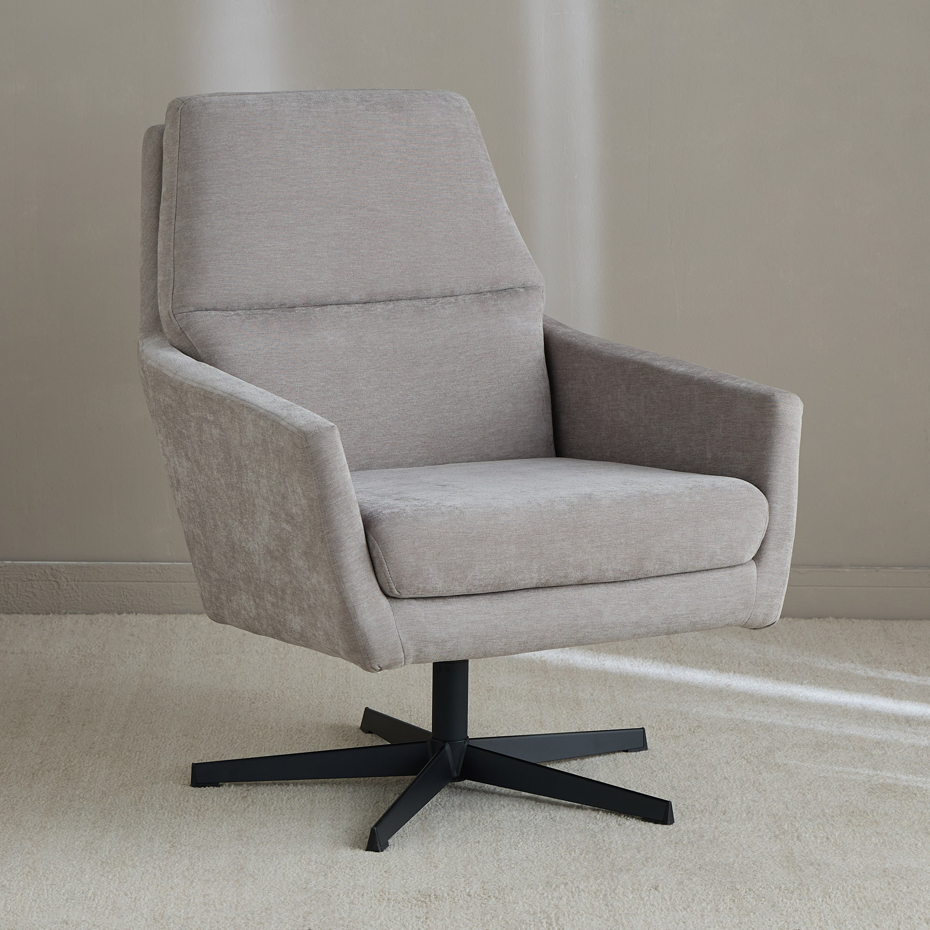 Dunbar Fabric Swivel Armchair-furniture-sofaandseating-armchairs-image-1
