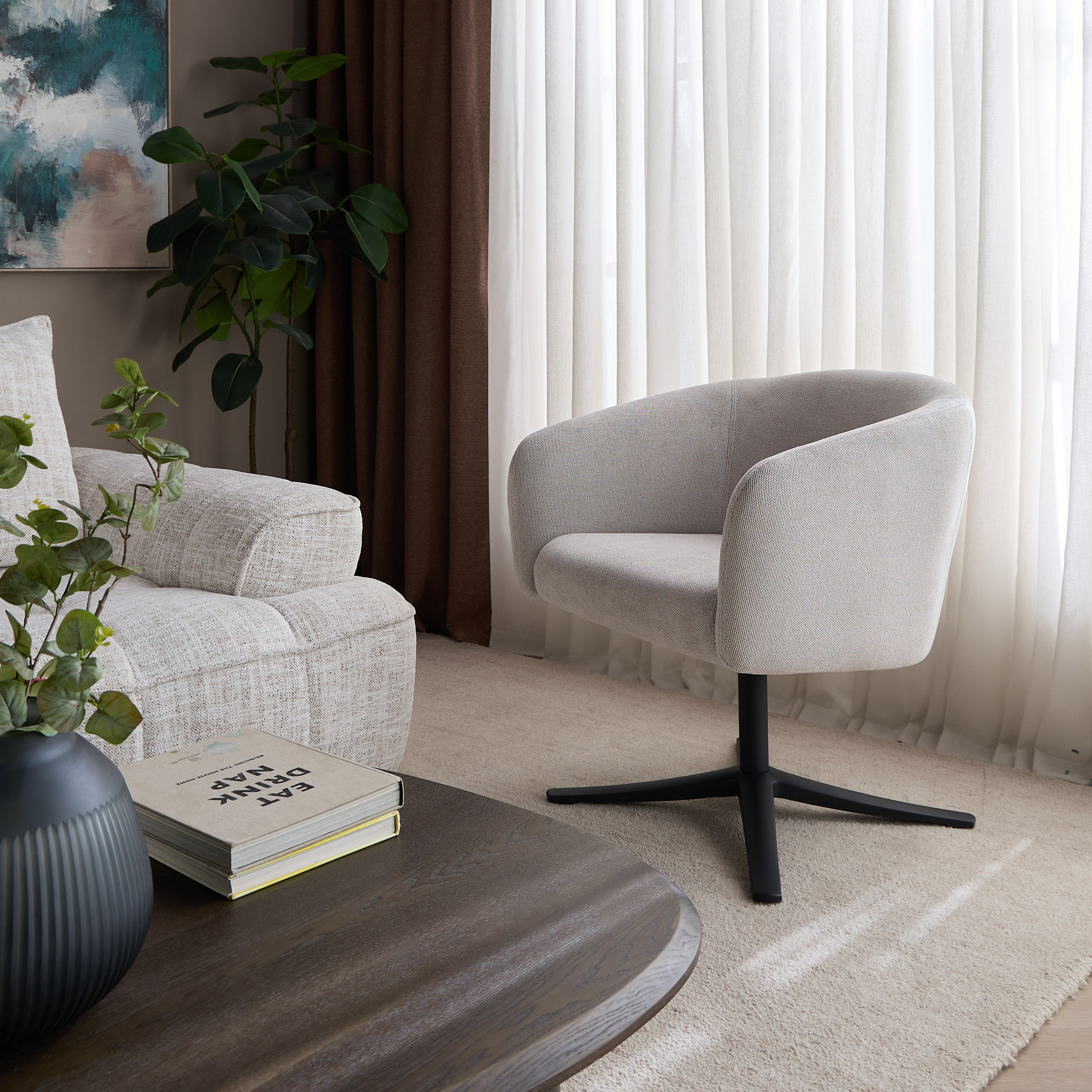 كرسي قماش دوّار بمساند ذراعين - ألما-furniture-sofaandseating-armchairs-image-8