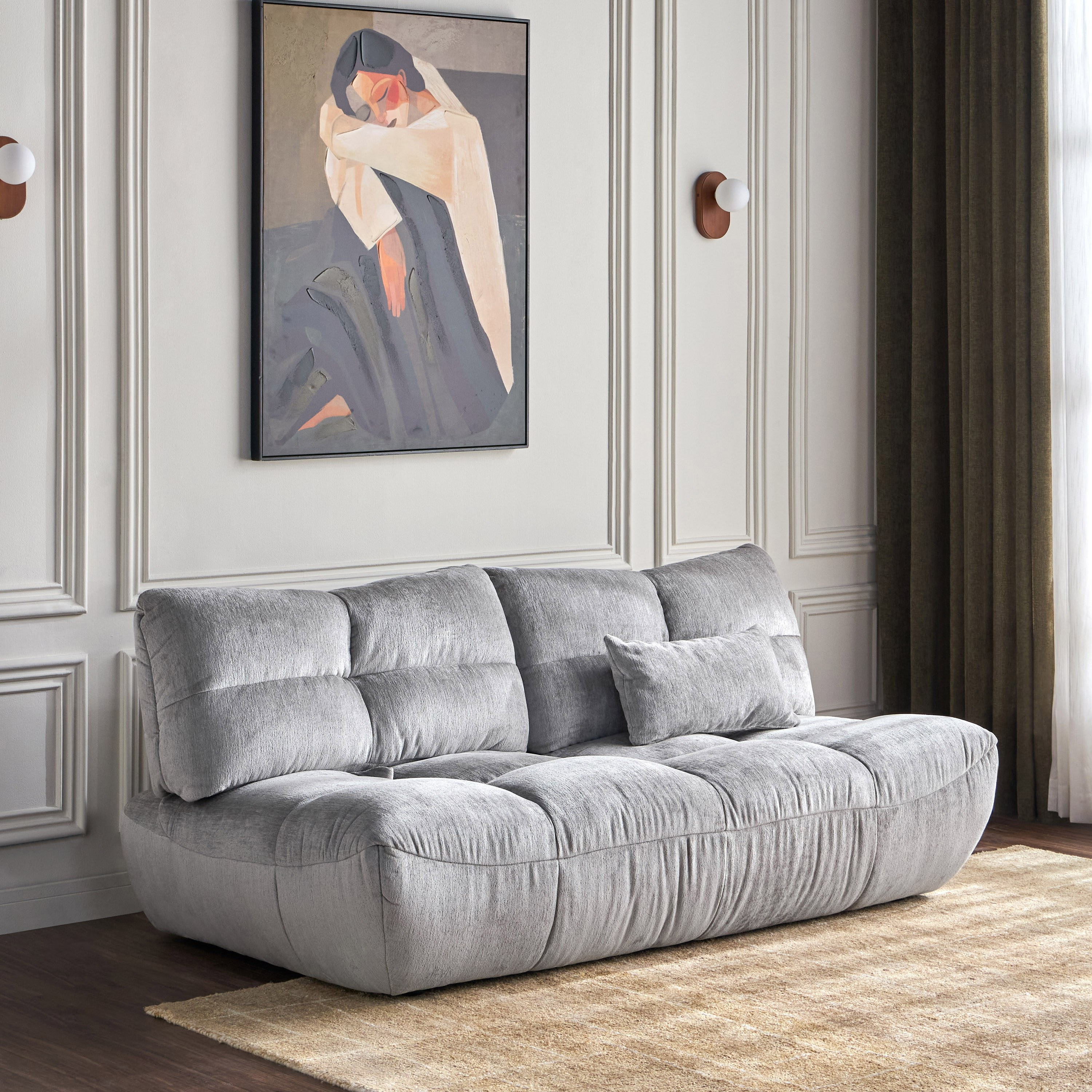 Albany 3-Seater Fabric Sofa