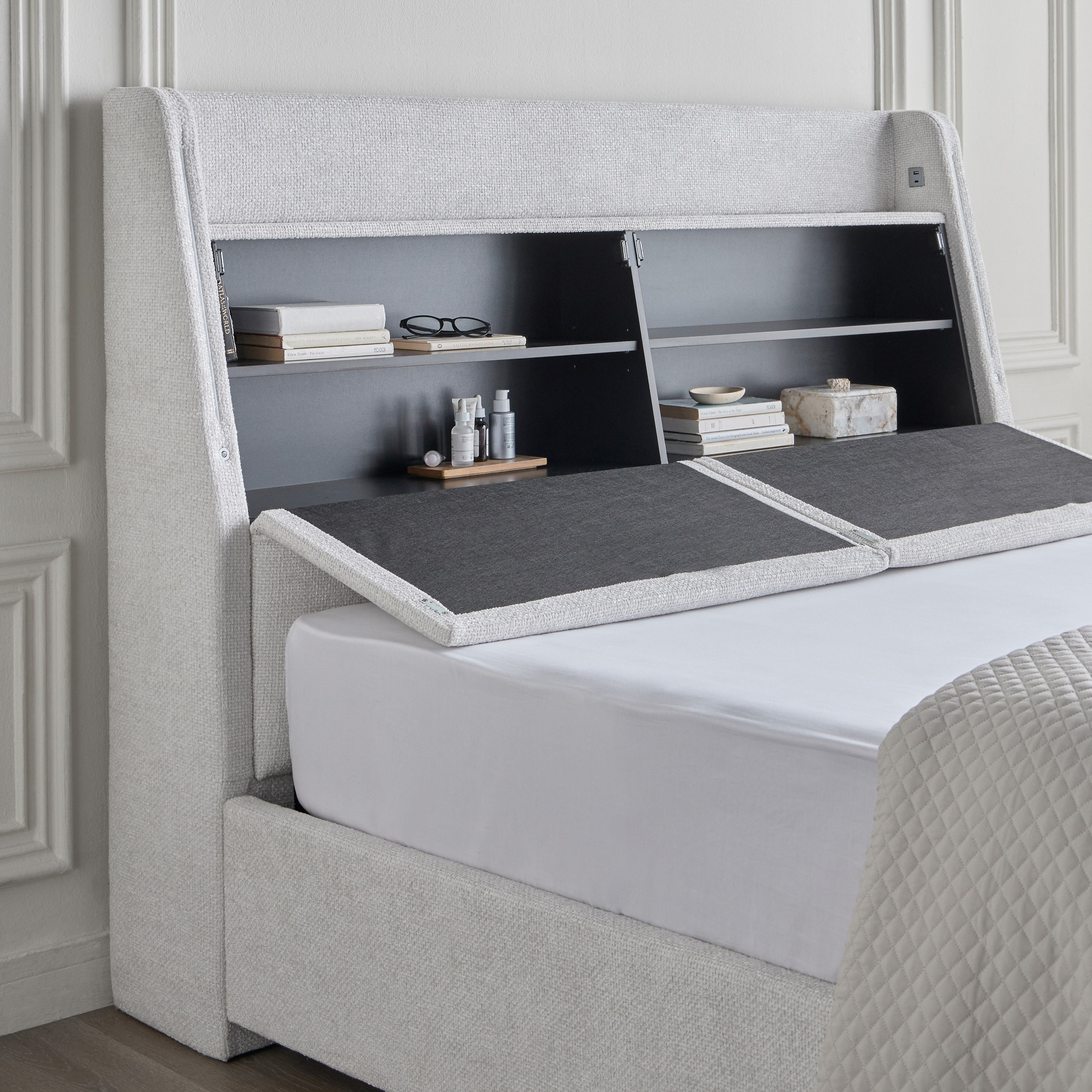 لوح سرير رأسي كينج بمساحة تخزين - لانس من ستيلار - 160 سم-furniture-modular-modularbeds-stellar-image-3