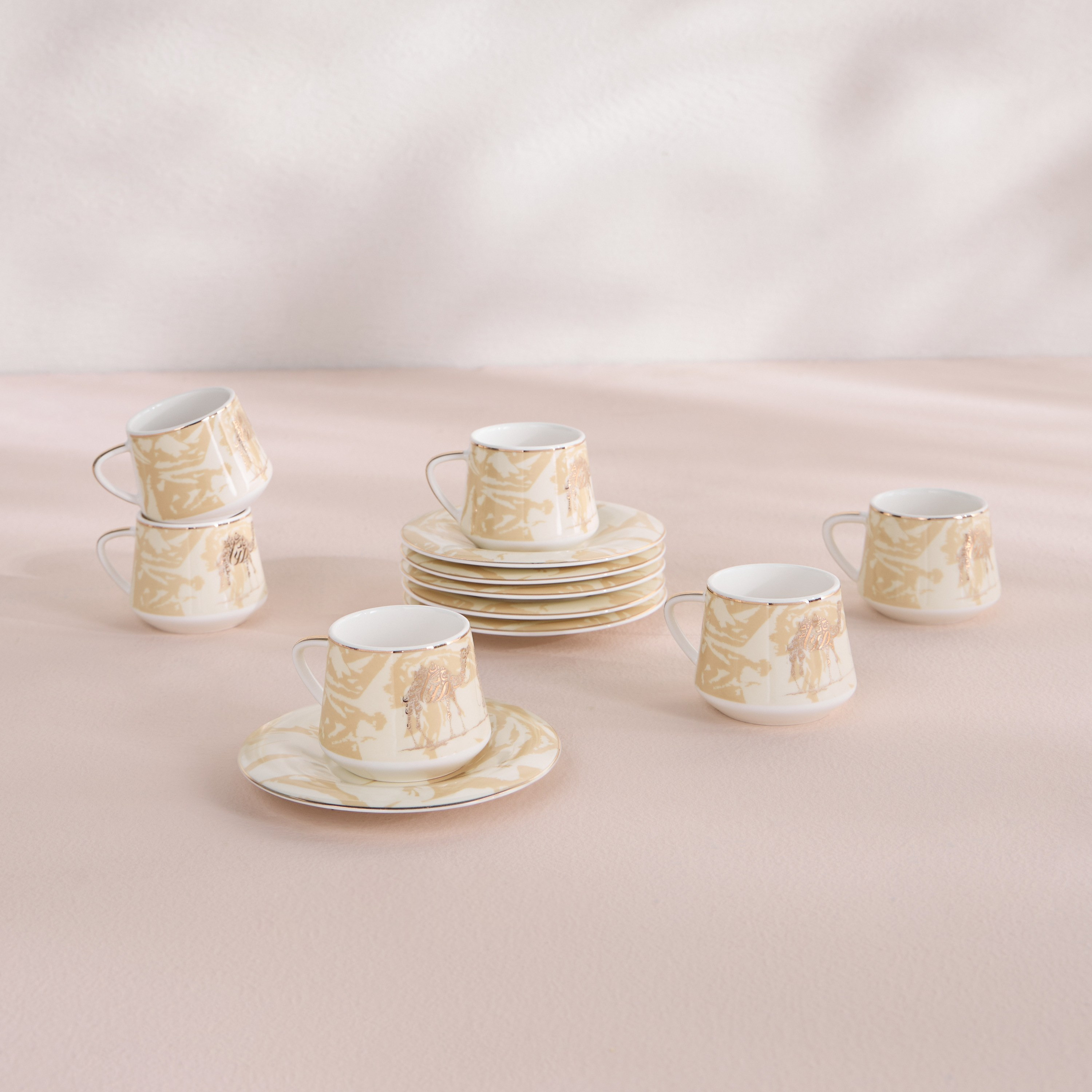 Badawi 12-Piece New Bone China Espresso Set - 80 ml, Serves 6-household-dining-teaandcoffee-teaandcoffeesets-image-1