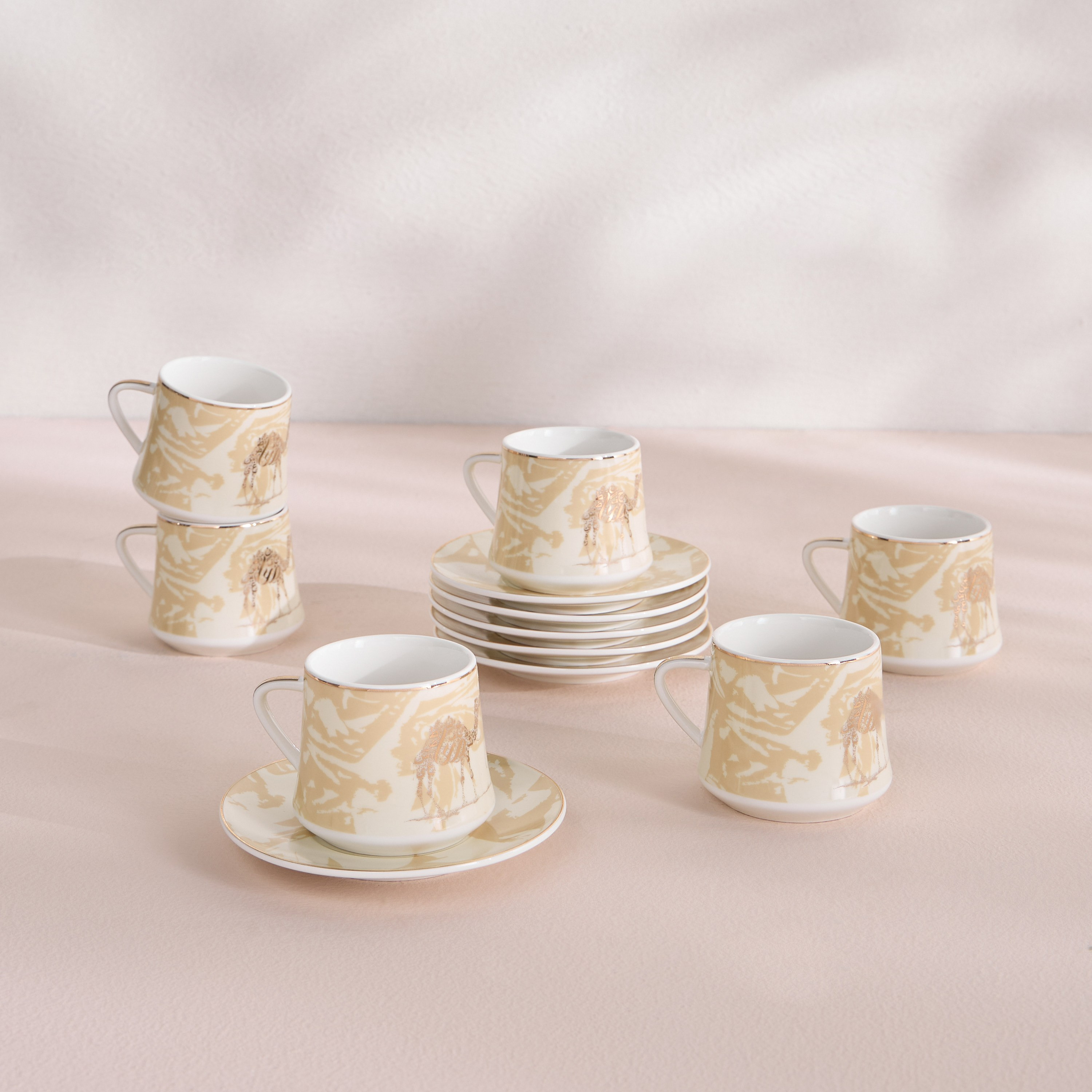 Badawi 12-Piece New Bone China Tea Set - 190 ml, Serves 6-household-dining-teaandcoffee-teaandcoffeesets-image-1