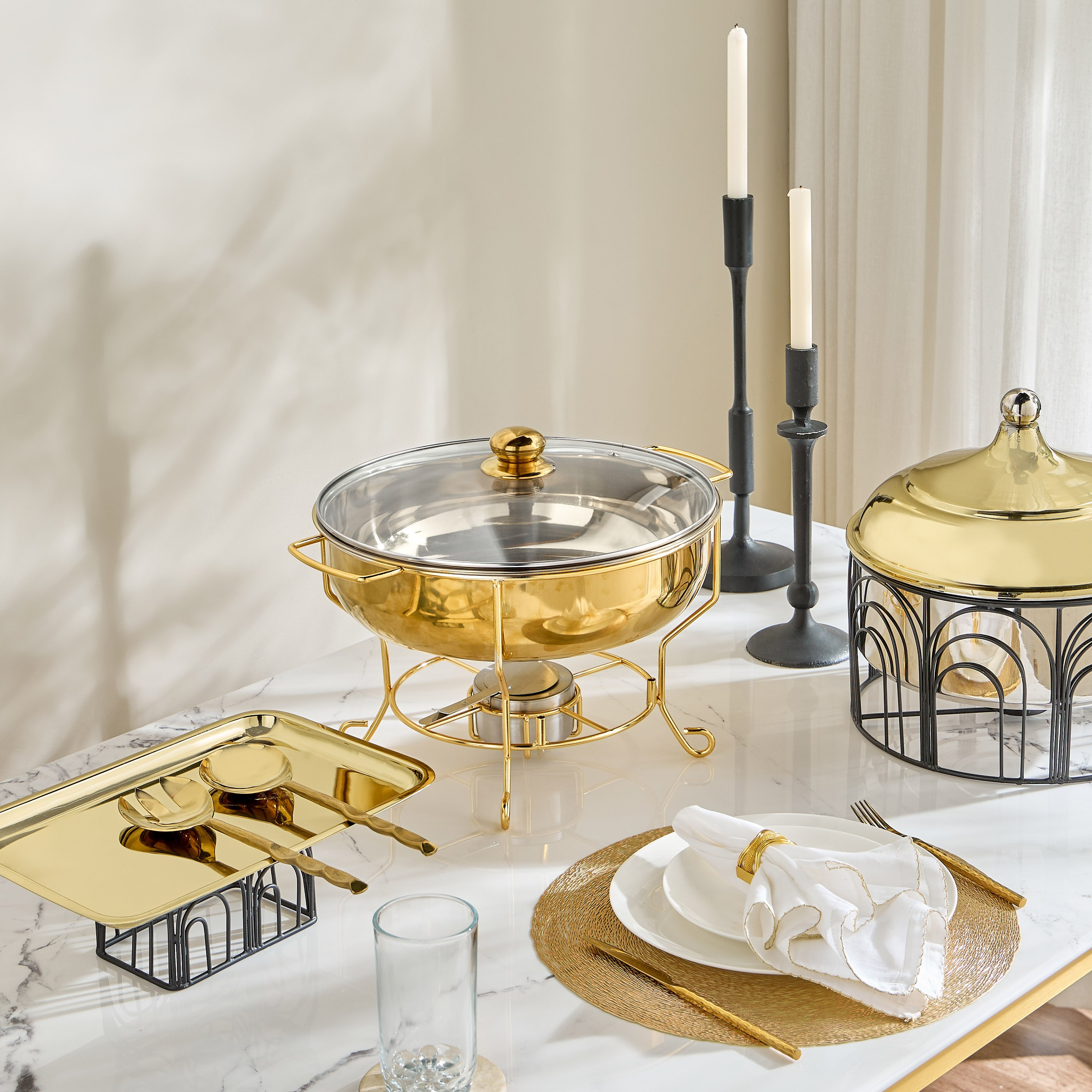 Inara Stainless Steel Serving Platter-household-dining-serveware-servingplatters-image-4