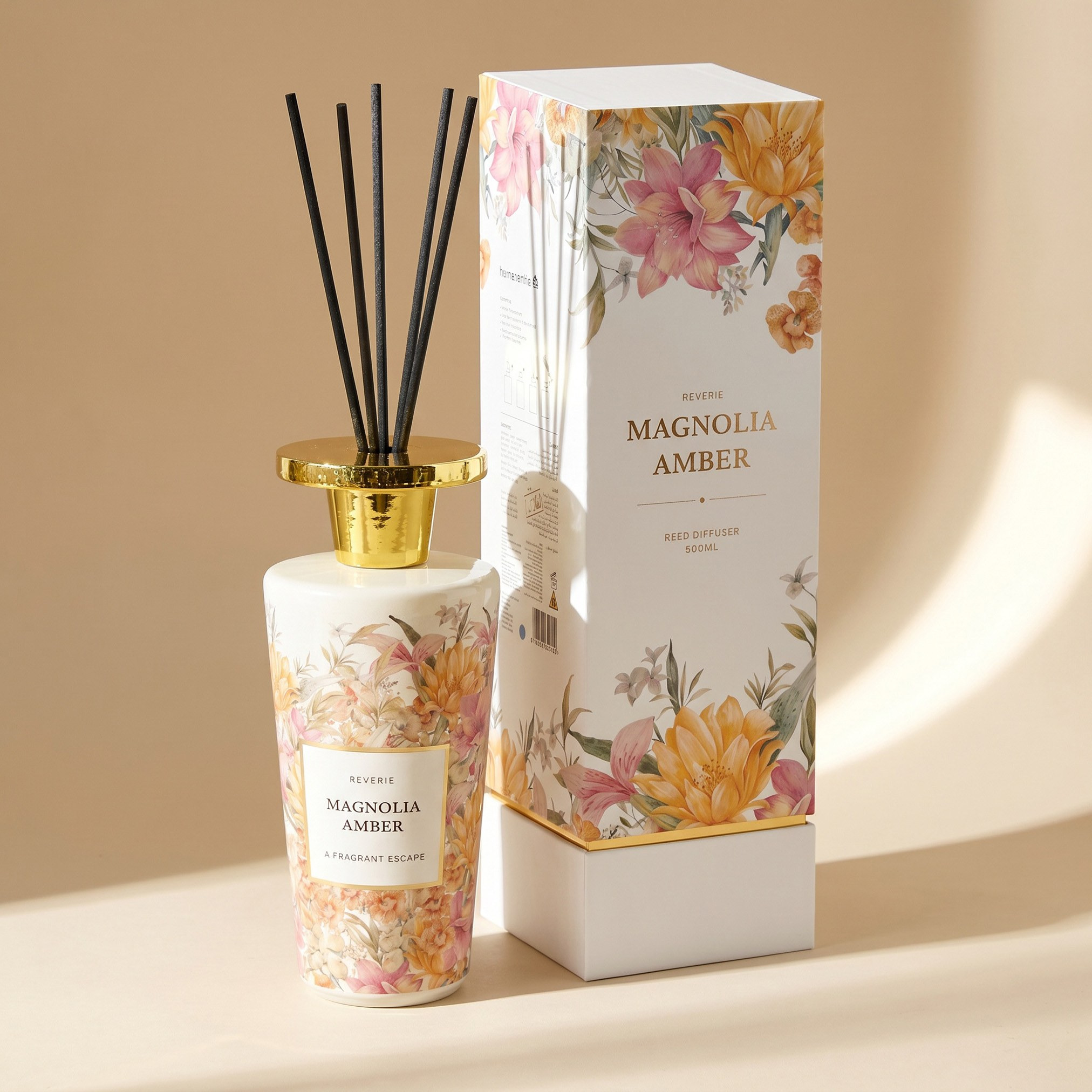 موزع عطور بالأعواد ماغنوليا أمبر - ريفيري - 500 مل-household-homefragrance-reeddiffusers-image-2